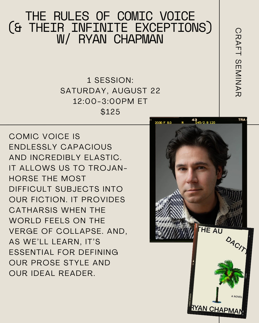 Online Craft Seminar on Comic Voice 