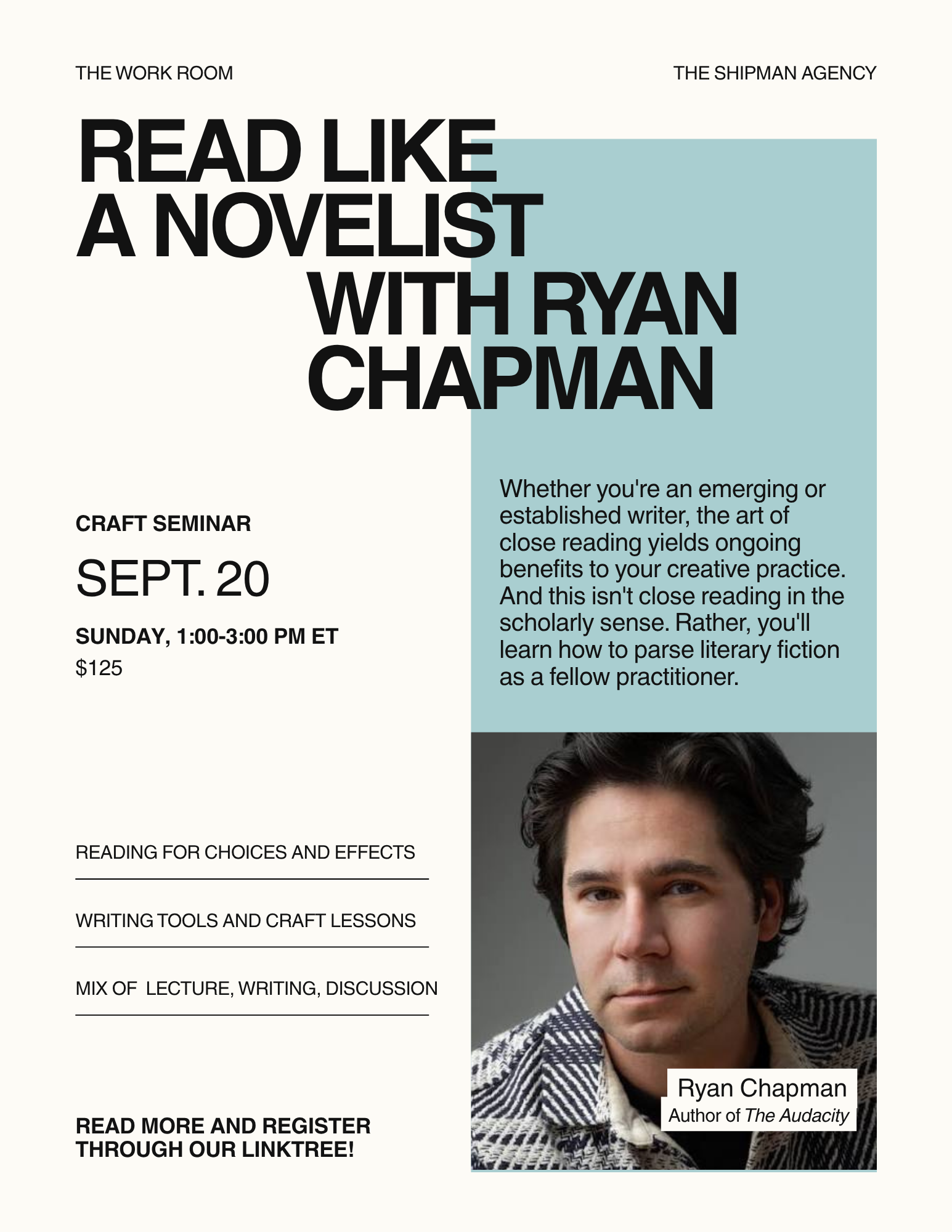 Online Craft Seminar - Reading Like a Novelist
