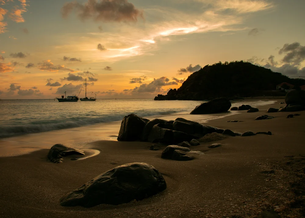 Boats at sunset