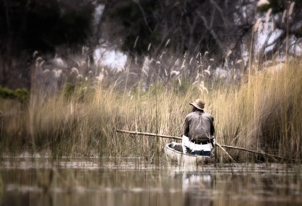 Fisherman Okavango Delta, Botswana