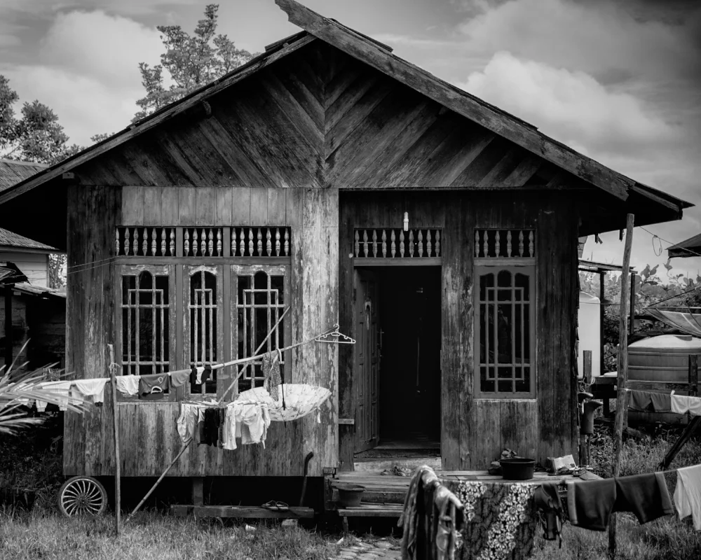 Village house Sungai Sekonyer Village, Kalimantan, Borneo