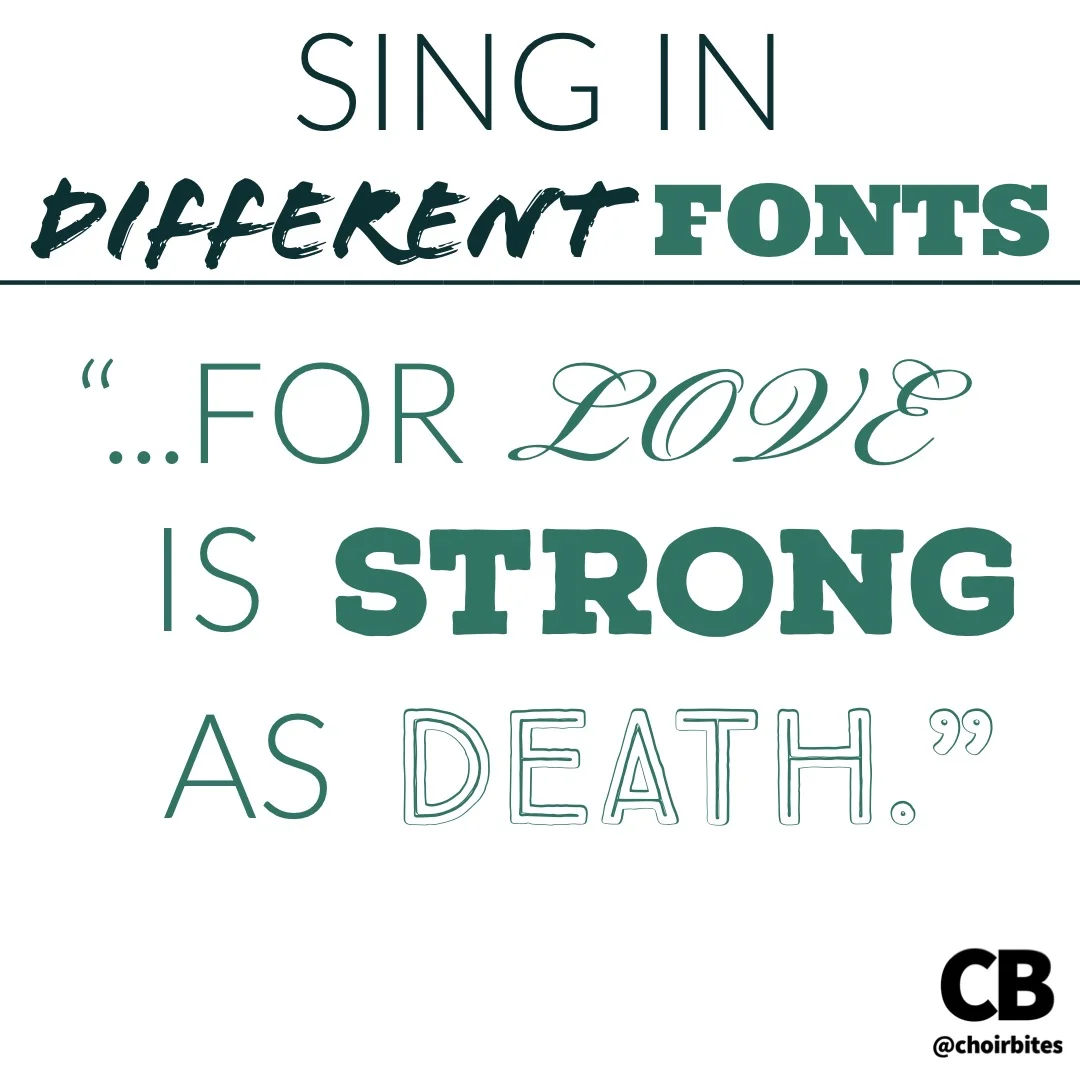Sing In Different Fonts