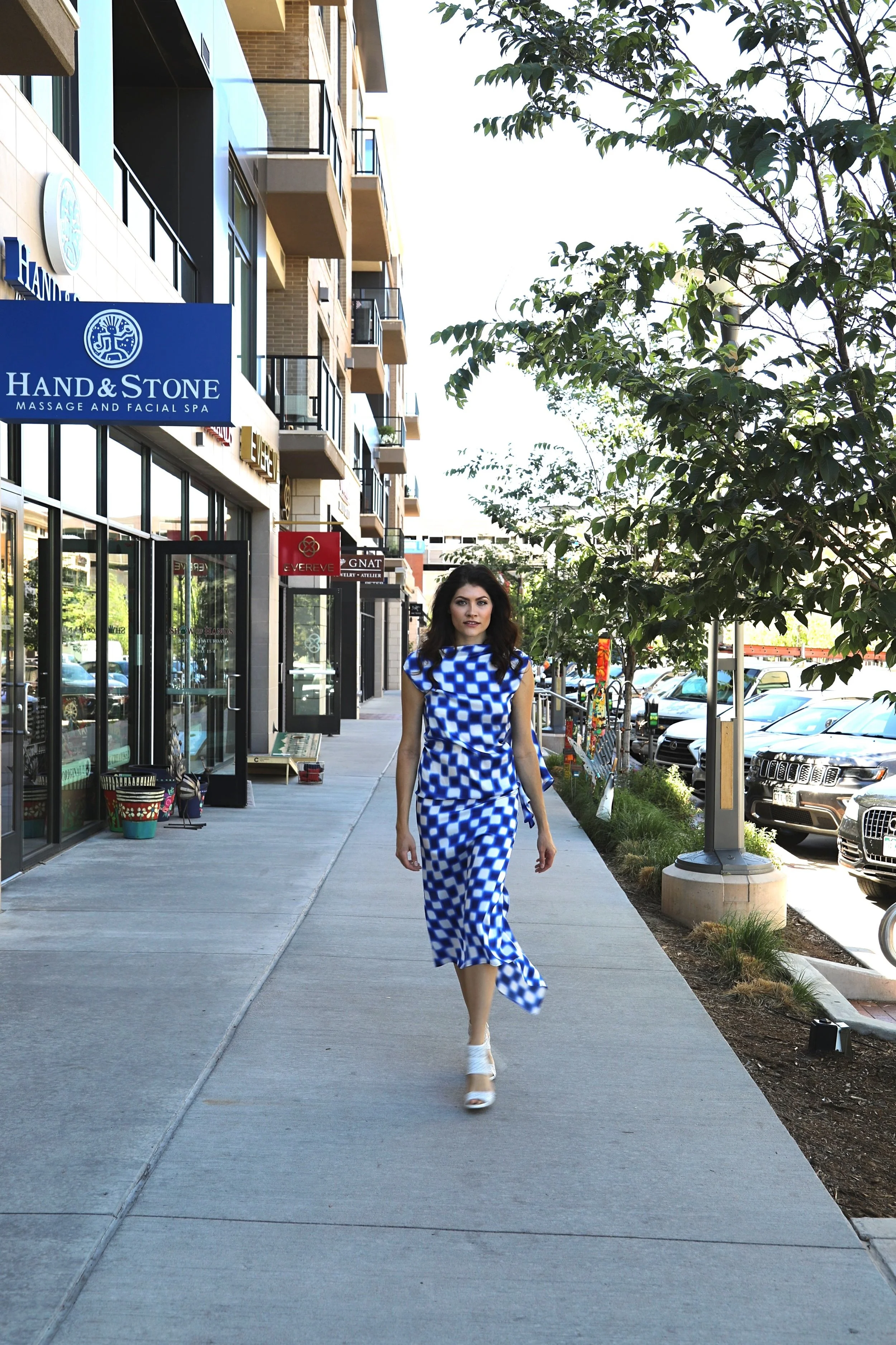 Hailey on Columbine Street. Participating businesses in the sidewalk sale include Hand & Stone, Show of Hands and EVEREVE.