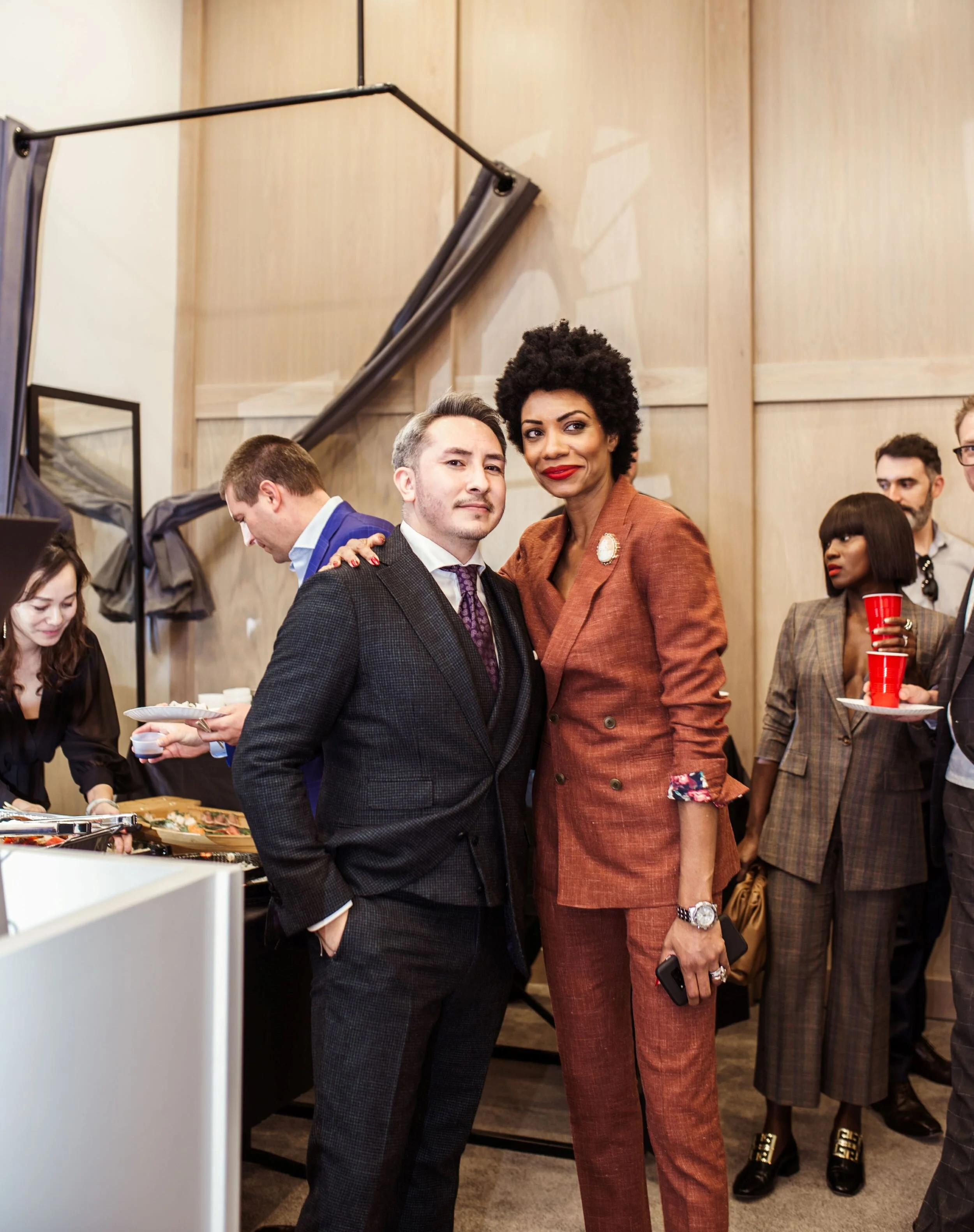 Tatsu Ogata and Esther Lee Leach at Icon Suit for Cherry Creek Fashion Magazine