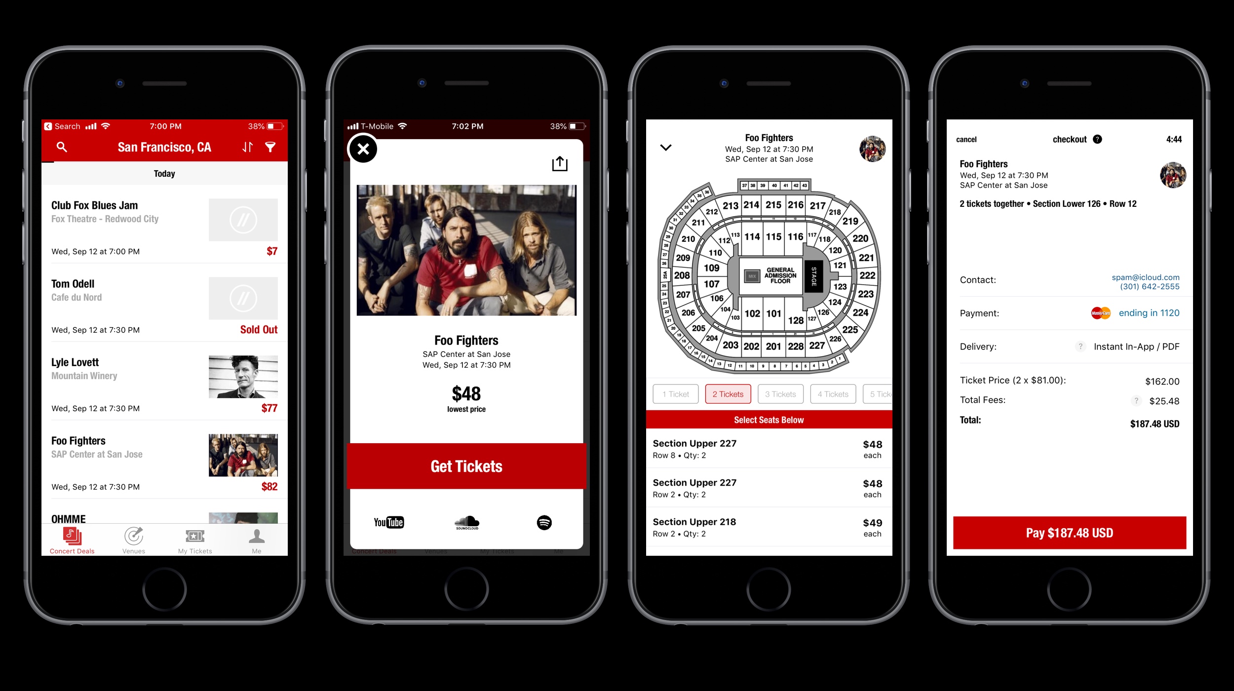 A seamless checkout process from schedule to showtime.