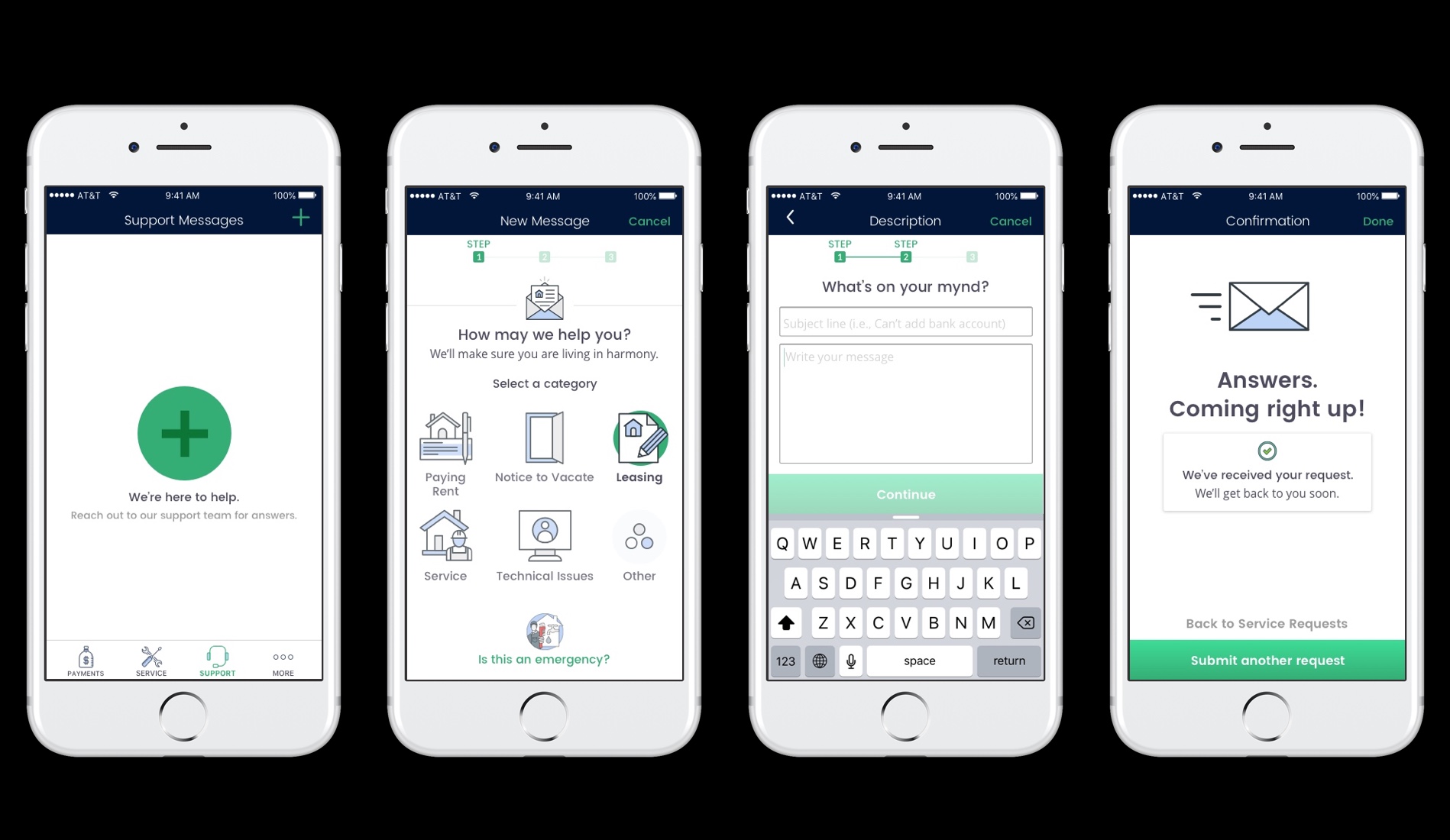 Submitting a service request to a landlord via an app was unheard of before Mynd.