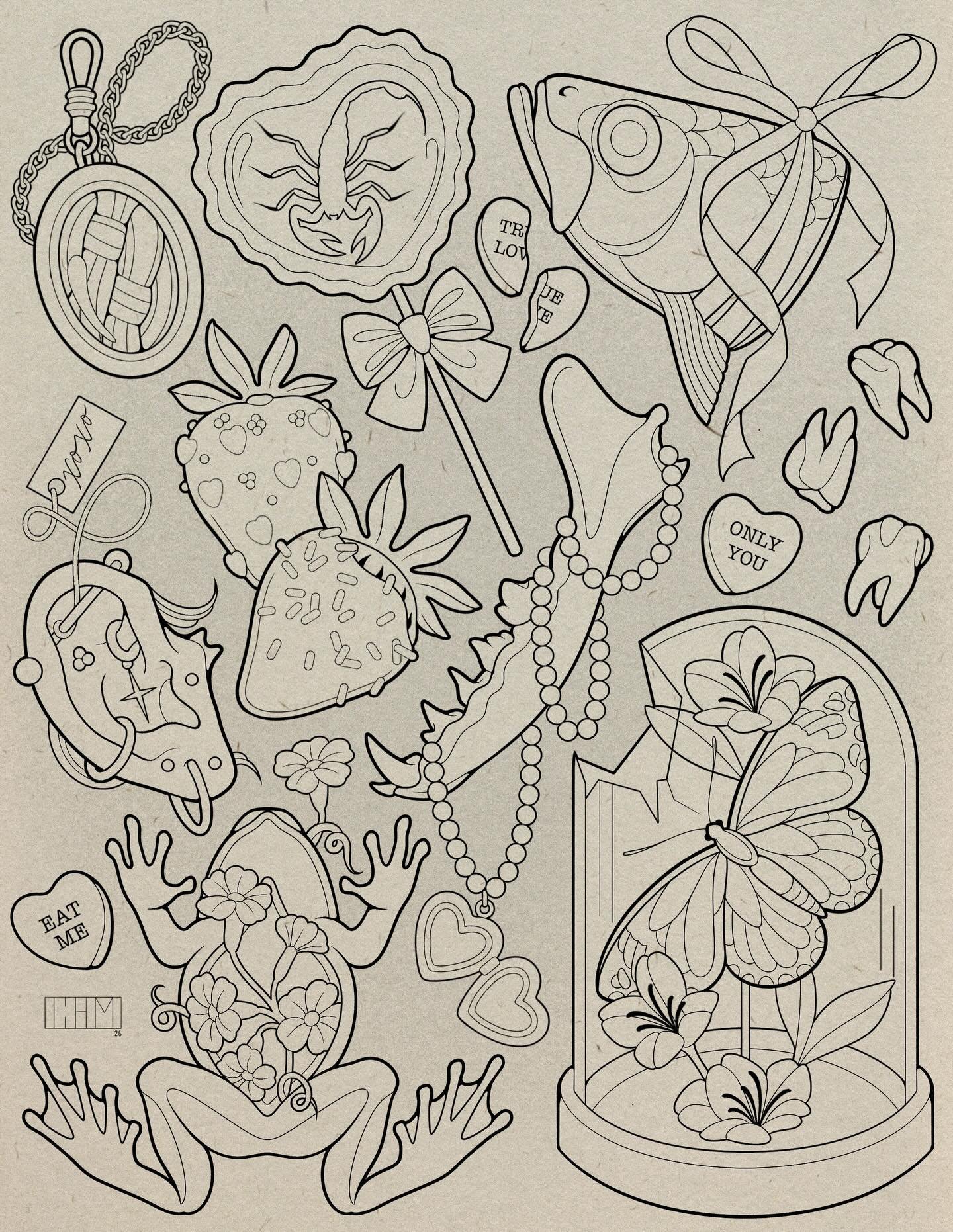 ♡TIL DEATH DO WE PART♡
✸
flash sheet for @confessionaltattooco Friday the 13th flash day! Don&rsquo;t miss this opportunity to get poked by me and the coolest girls in Ferndale 💒 see you there? 
✸
#fridaythe13thtattoo #fridaythe13th #flash #flashday