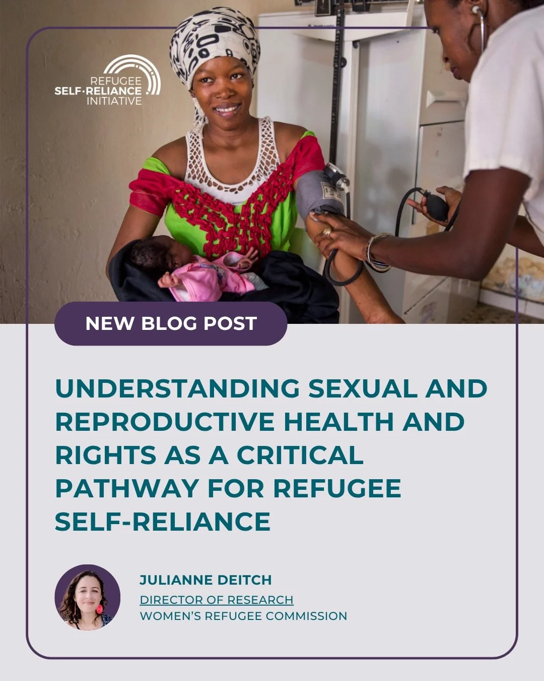 🏥 Sexual and reproductive health and rights (SRHR) are inseparable from refugee #selfreliance. When refugees can make informed decisions about their bodies, plan their families, and access quality care throughout their lives, they are meaningfully b
