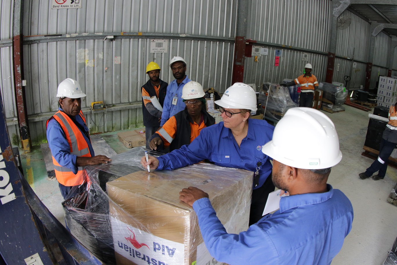 In the weeks that followed the February 2018 earthquake, OSF established the distribution centre at Moro which enabled the delivery of 460 tonnes of food, shelter and supplies to over 200,000 people, together with emergency medical kits.