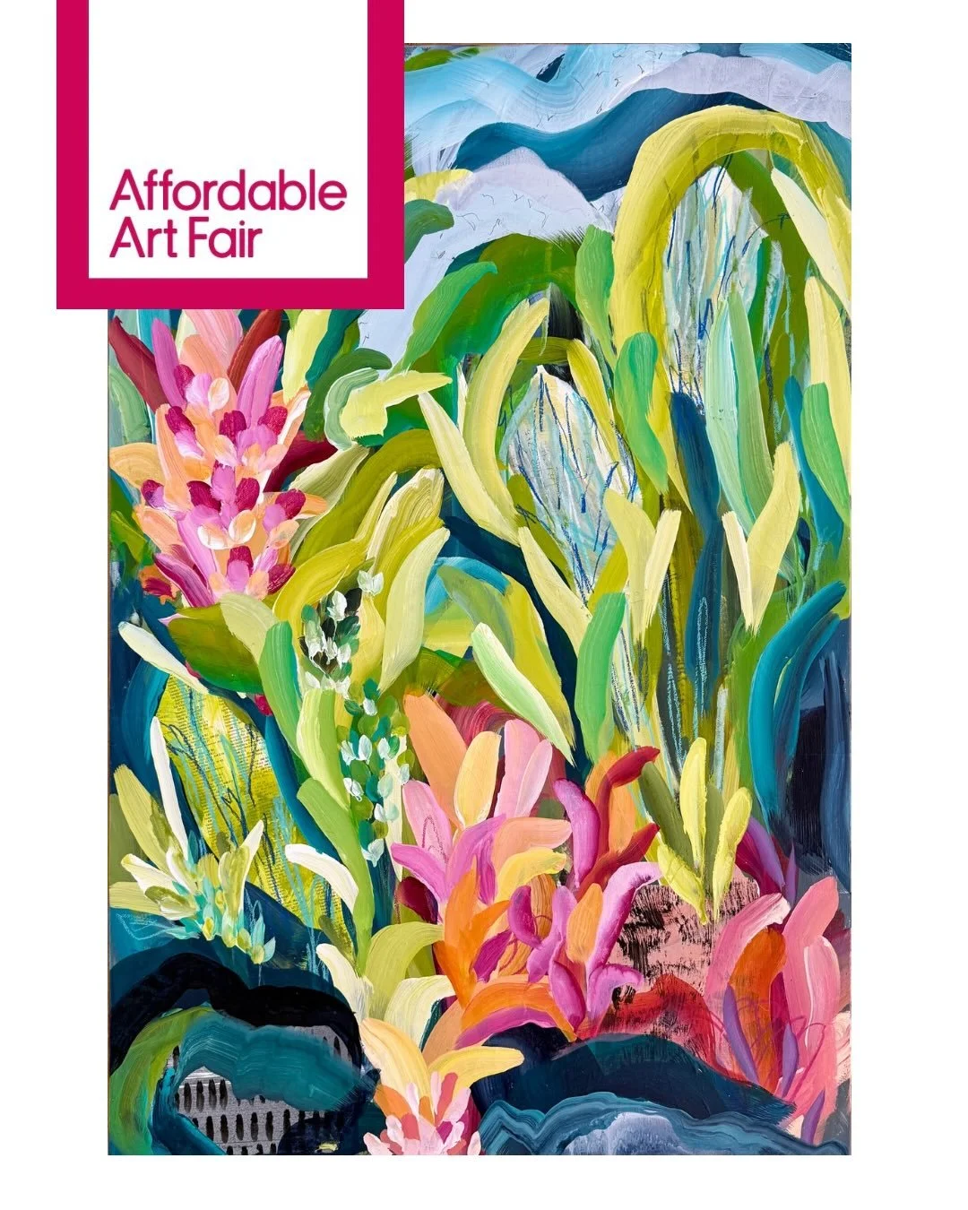 When i moved to Noosa i was struck by the lushness of the foliage. 

&ldquo;Hello Noosa, Pleased to Meet You&rdquo; series began with a simple sketch of some of the large leaves in my backyard. 

This one will be @affordableartfairau this weekend, co