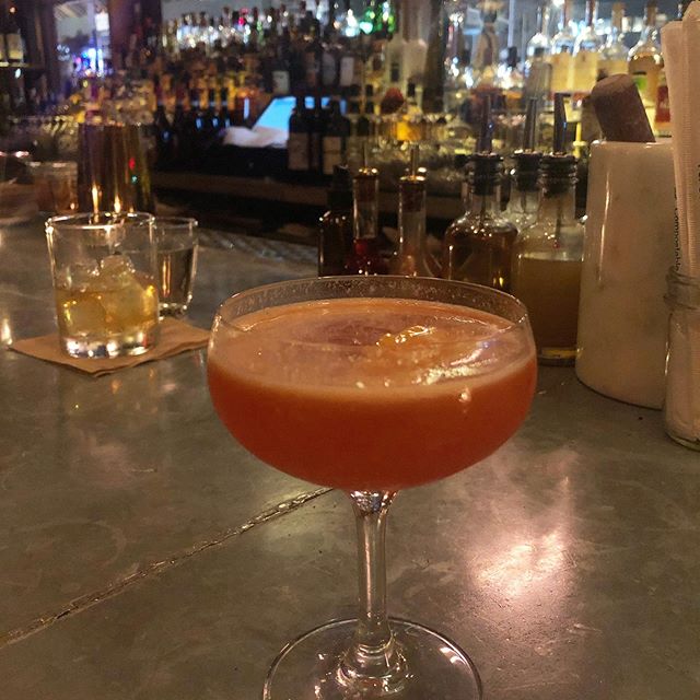 Spent the past weekend indulging in my favorite fall cocktail: the Paper Plane. This one from @lamiconyc was pretty near perfect! 🍸 
It&rsquo;s a blend of liquors I don&rsquo;t normally love, but together, feels like a nice hug. Equal parts Bourbon,