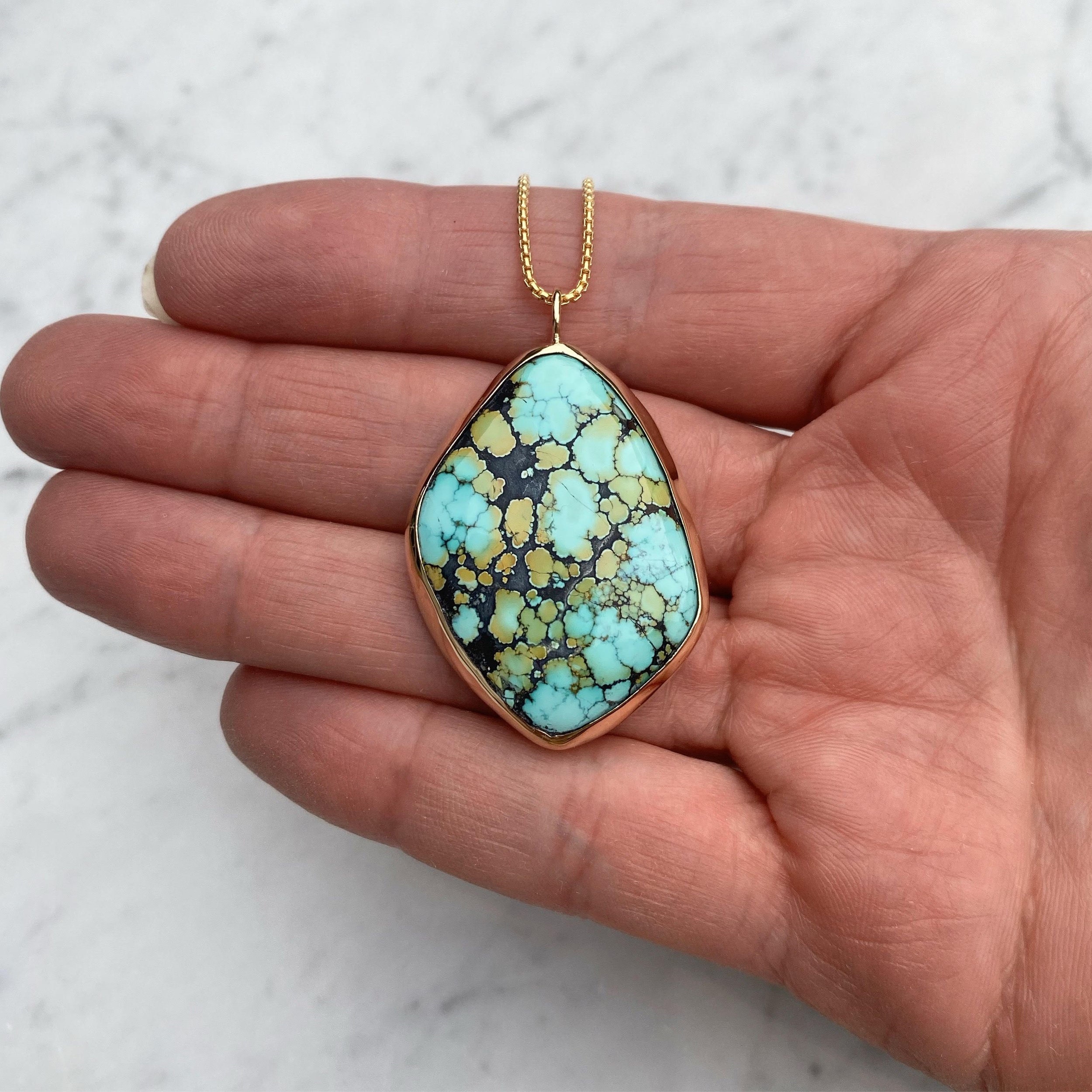 Yellow & Turquoise Floating Necklace – Jewelry Designs By Rose
