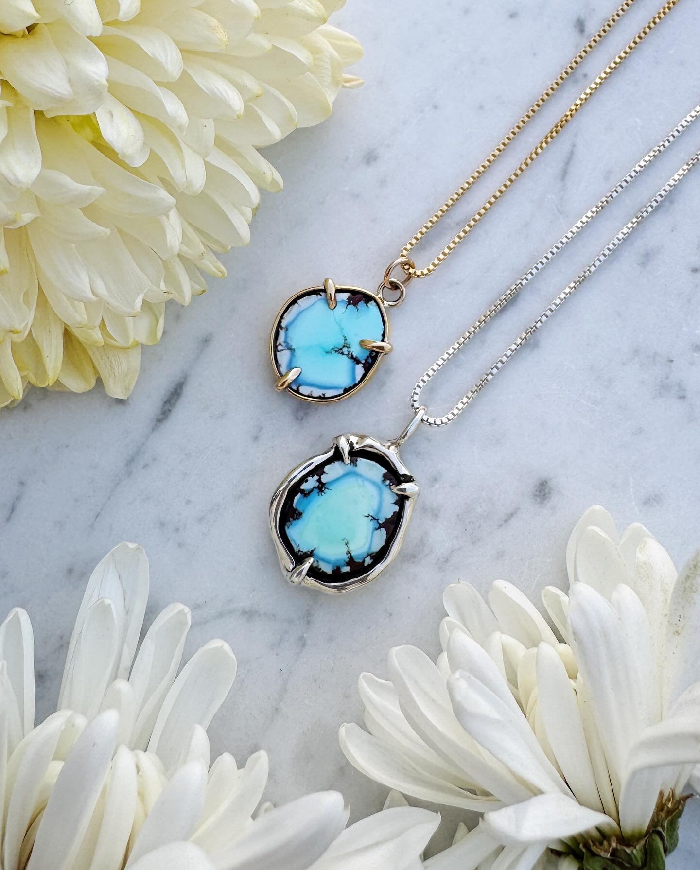 Gorgeous Golden Hills Turquoise 🩵
The loveliest new necklaces, set in 14kt gold and sterling silver. Available Friday at 11am Central 💫