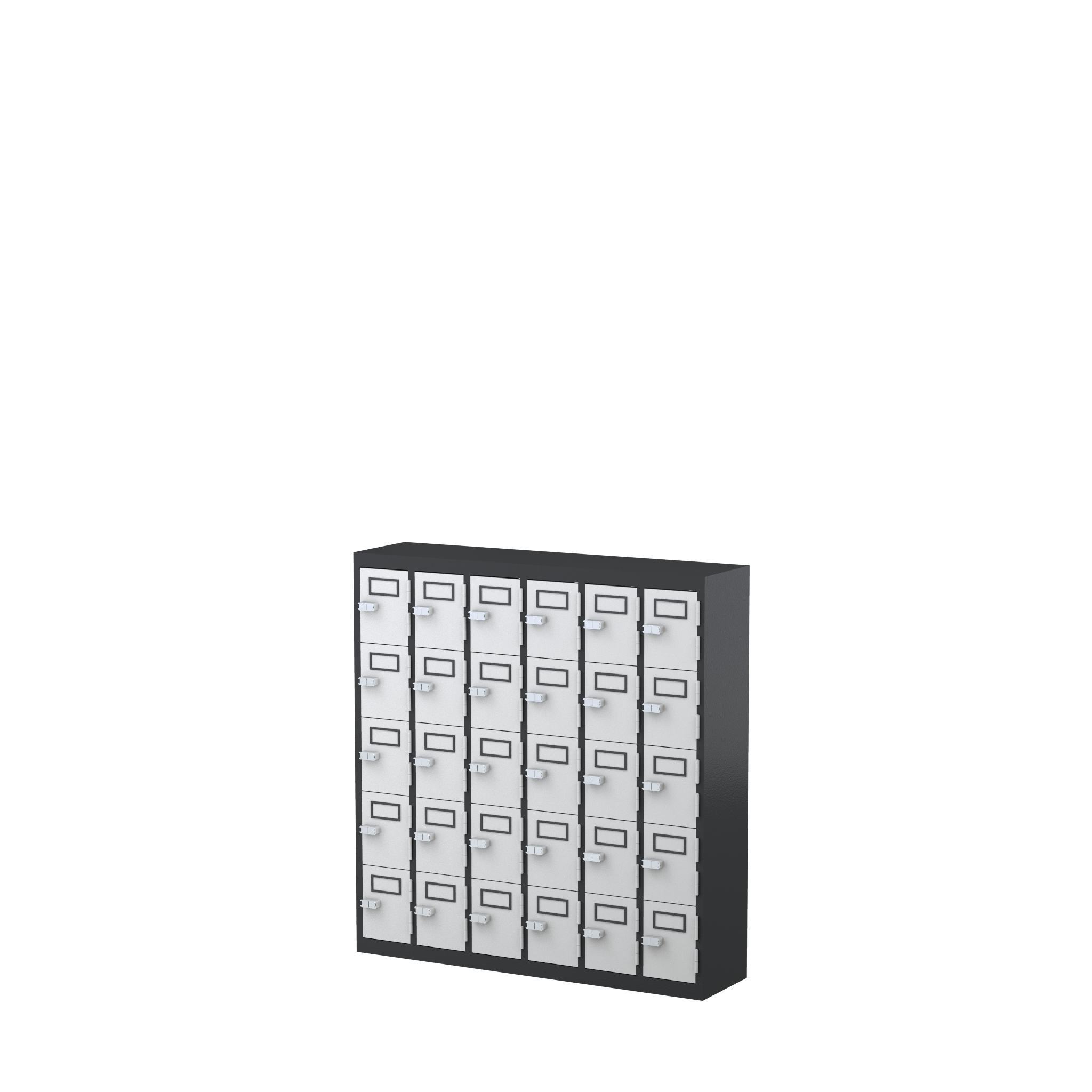 Phone Locker - Silver Grey with Graphite Ripple Carcass, 30 Door