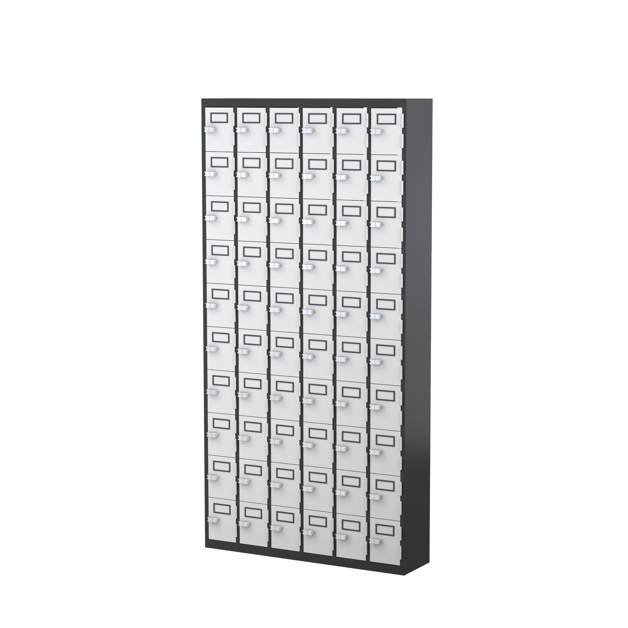Phone Locker - Silver Grey with Graphite Ripple Carcass, 60 Door
