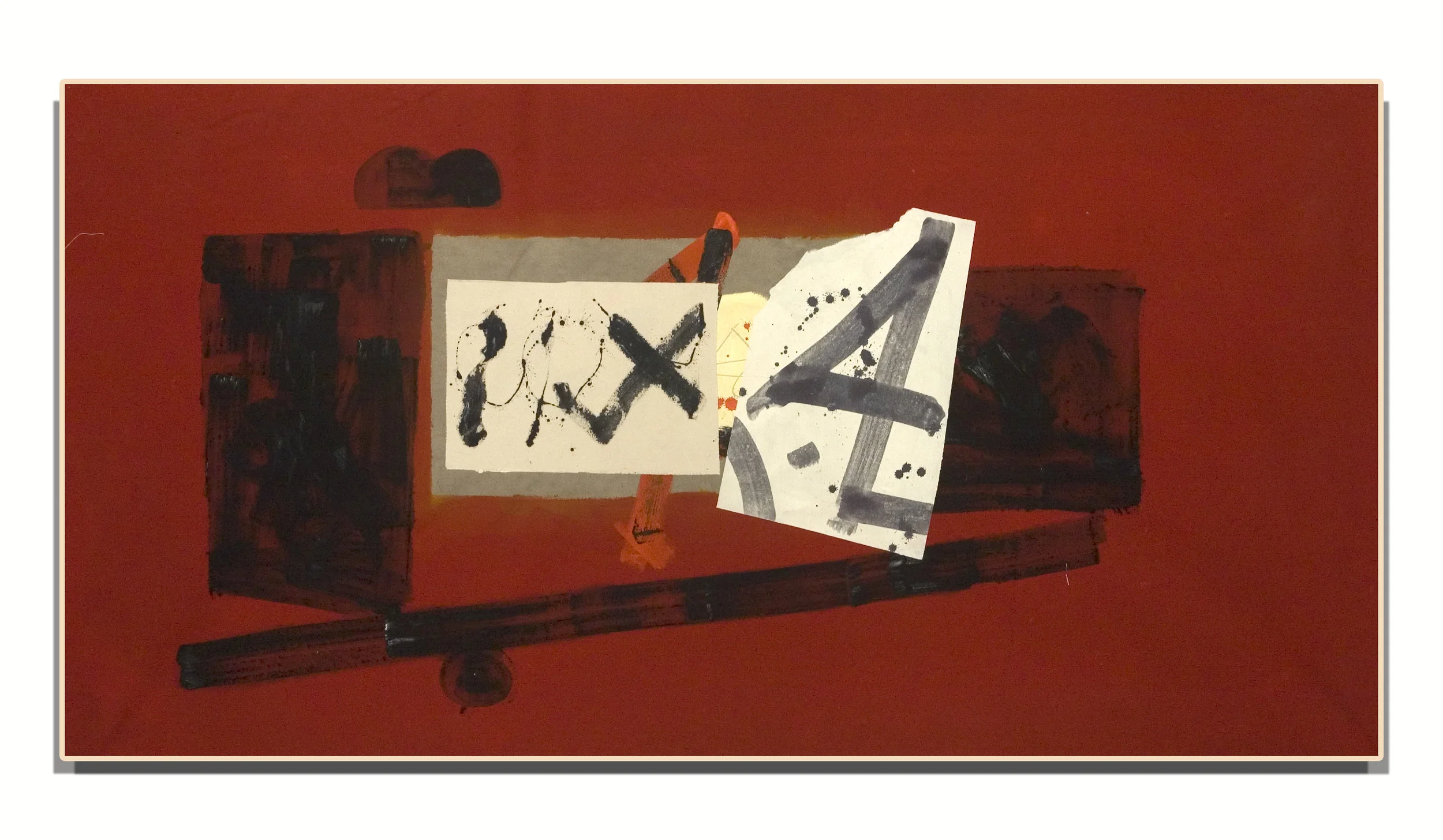 Untitled2008Acrylic and collage on canvas45 in. x 90 in. (114.3 cm x 228.6 cm)