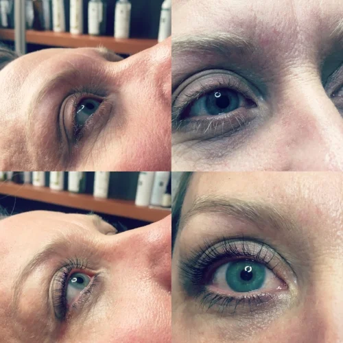 Before and After Lash Lift and Tint