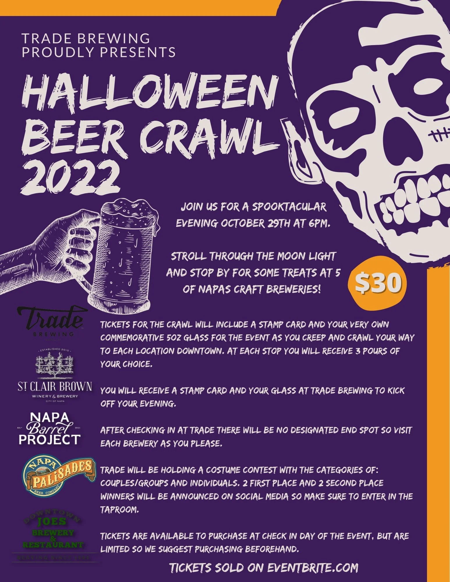 Halloween Brew Crawl Presented by Trade Brewing
