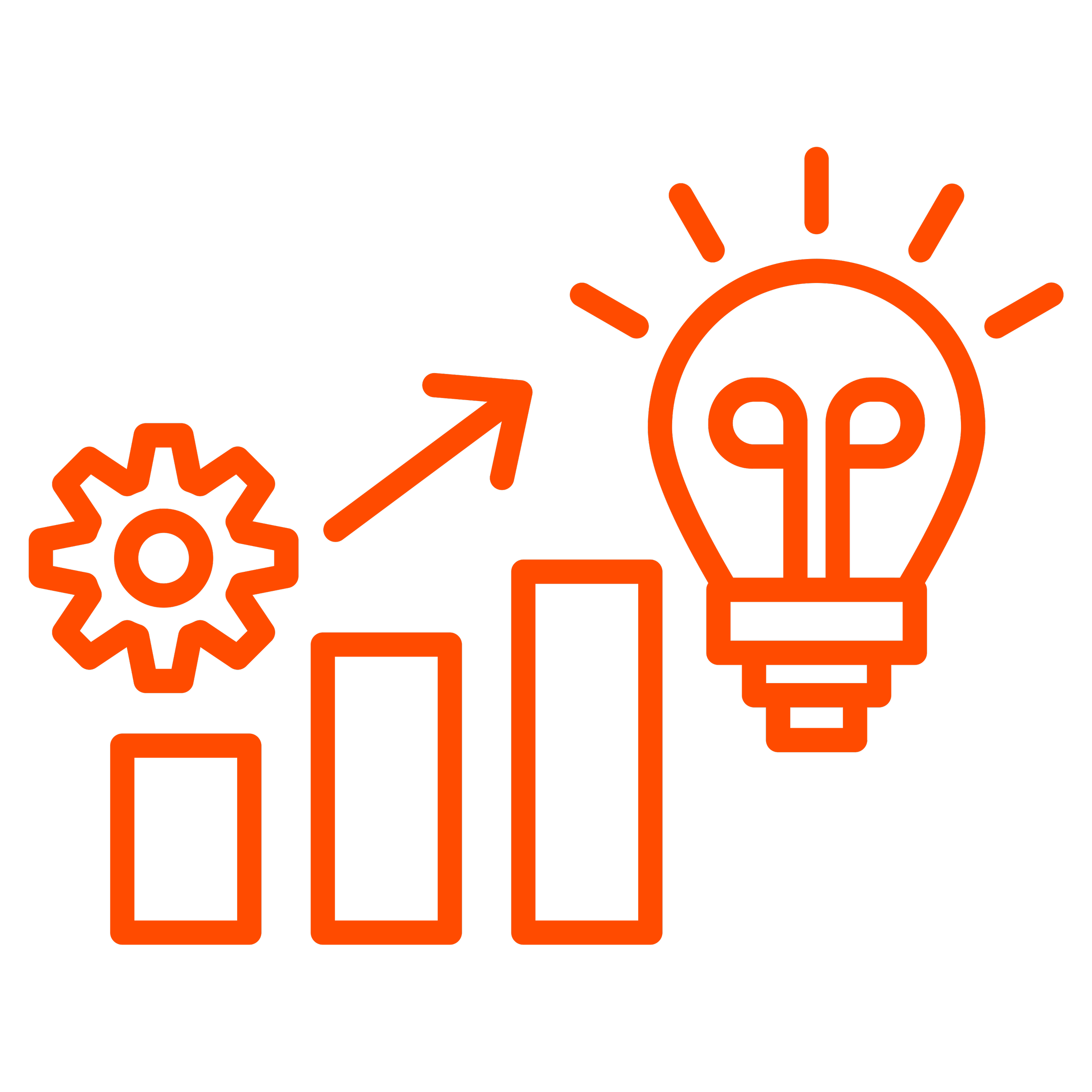 Icon of line winding towards a star 