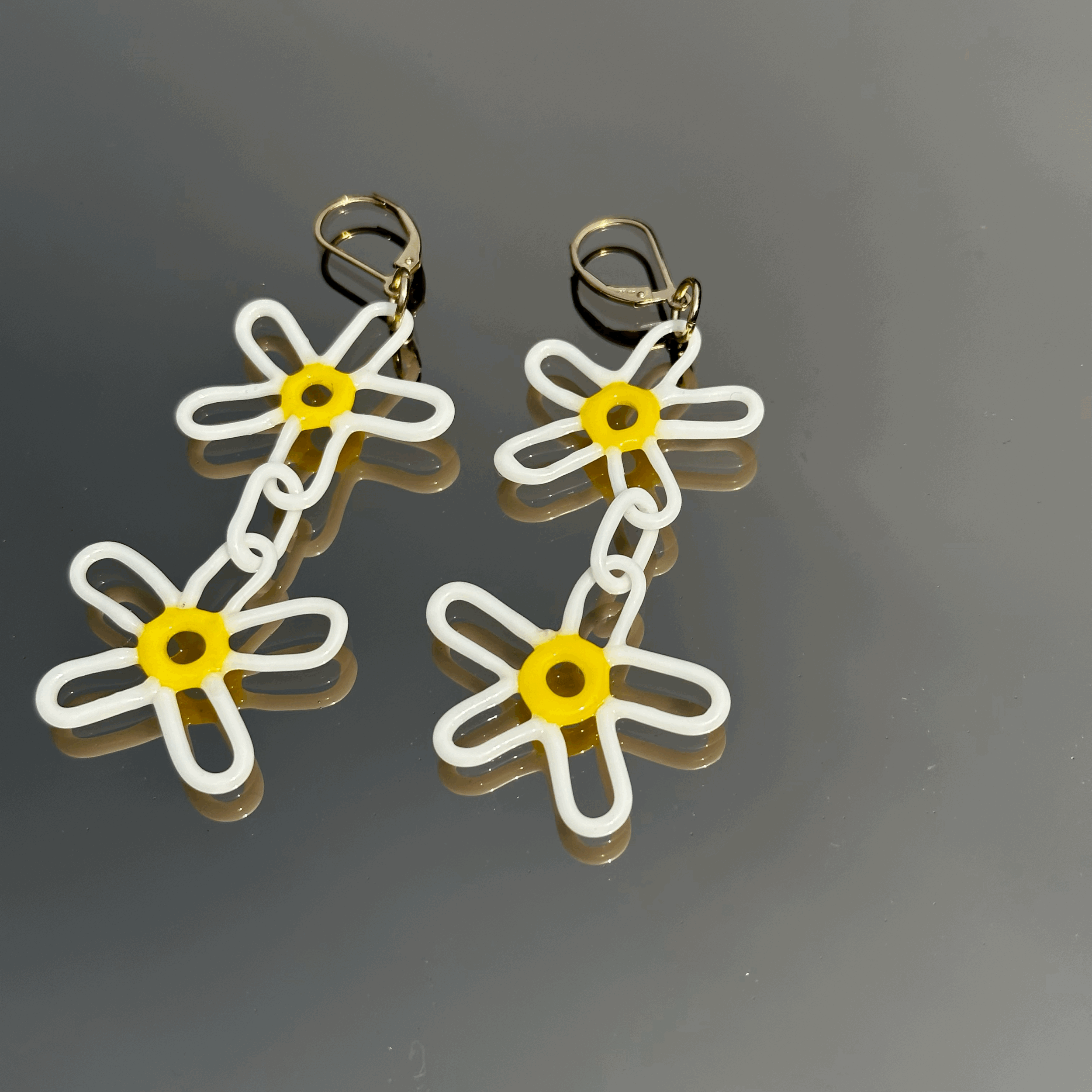 Double Daisy Chain Earrings