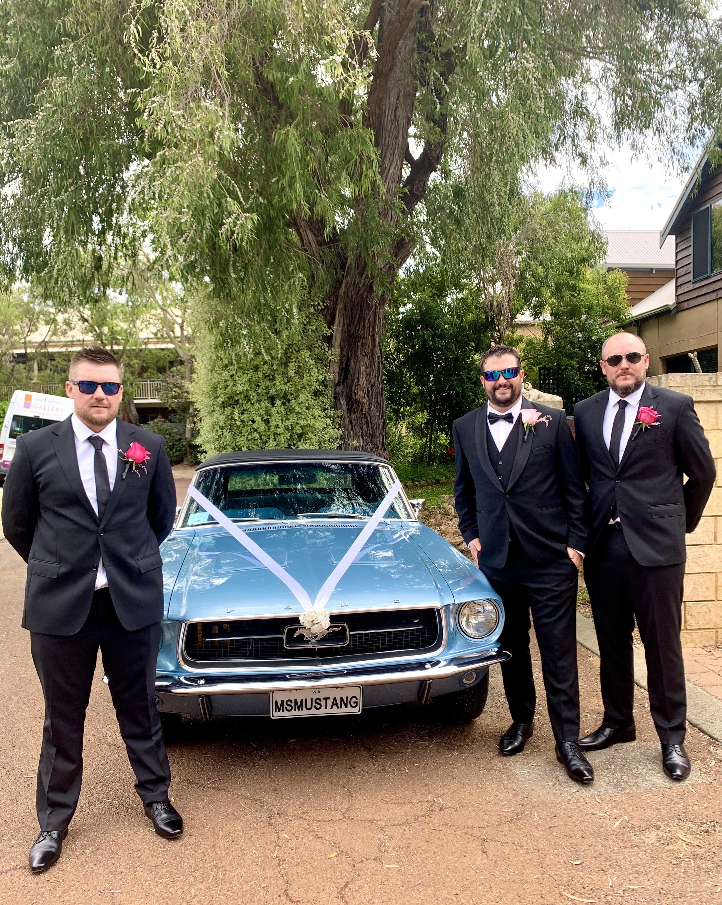 wedding car hire-classic mustang-margaret river-groom.JPG