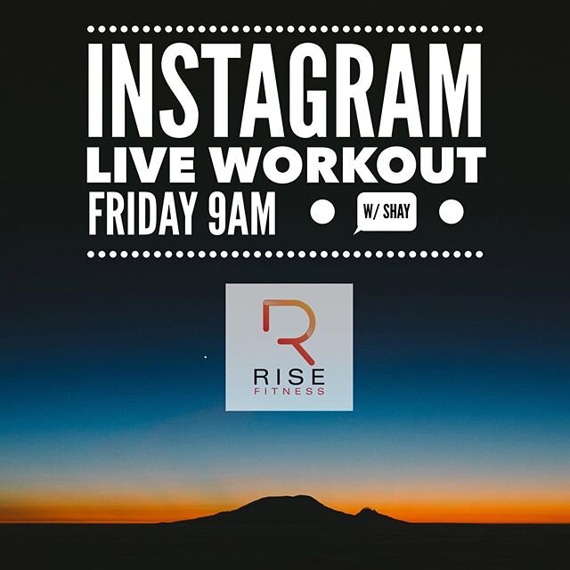 IG Live workout!!! Friday, 9am with @shayfrazier 💪🏻 work hard, 🕺🏻have fun, keep smiling😝!! #risefitnessbend