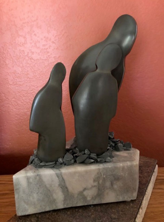 "The Journey", argyllite stone (view 1)