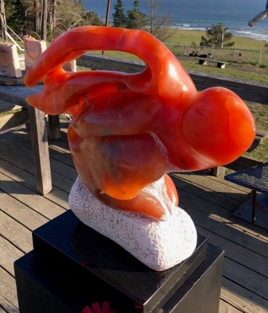 "The Firebird", tangerine alabaster