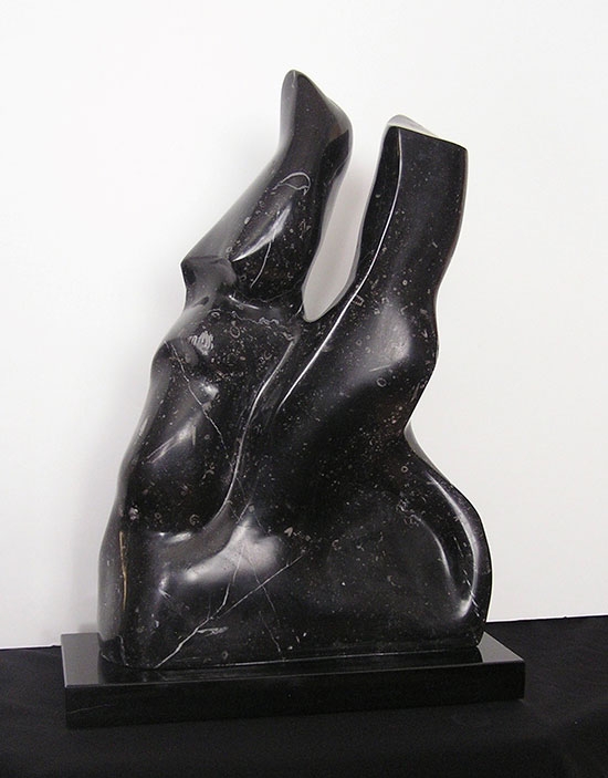 "Tango Fossil", Belgium limestone, 18" (view 1)