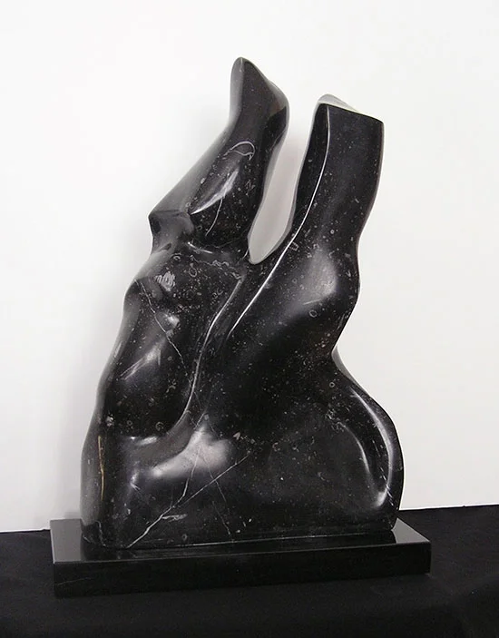 "Tango Fossil", Belgium limestone, 18" (view 1)