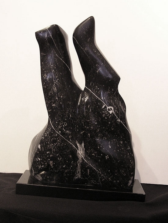 "Tango Fossil", Belgium limestone, 18" (view 2)