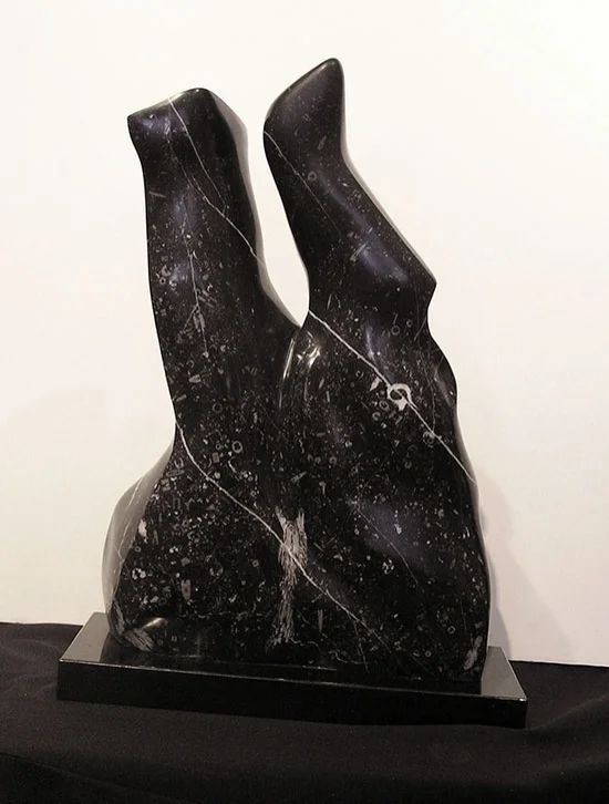 "Tango Fossil", Belgium limestone, 18" (view 2)