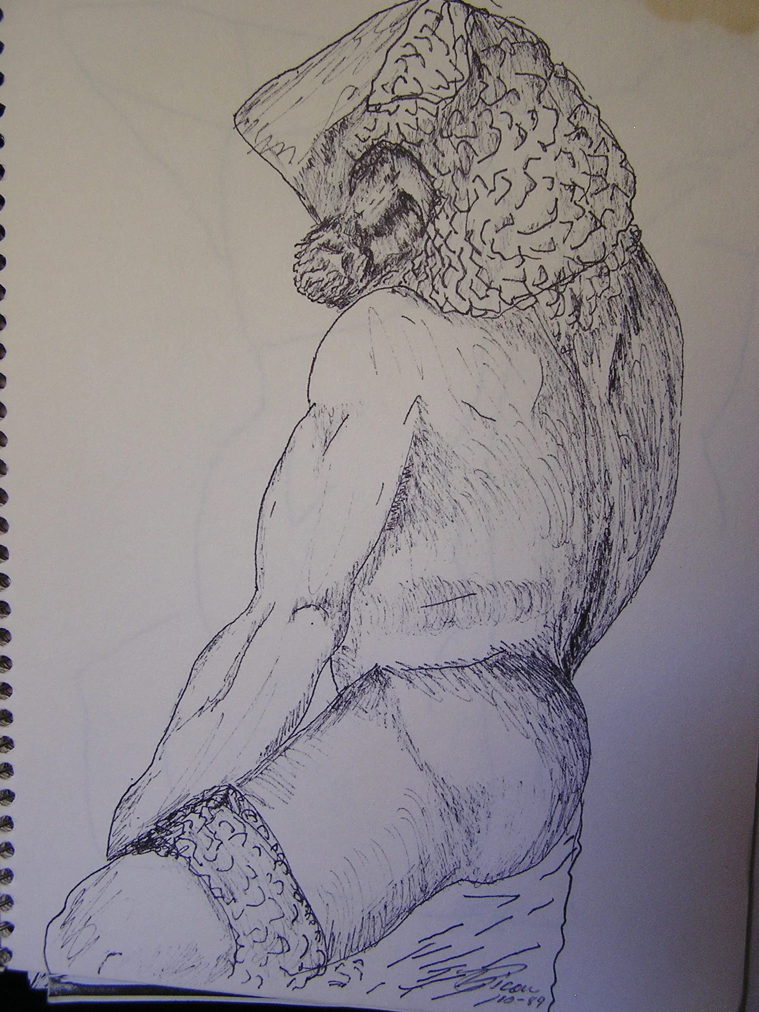 Sketch from Michaelangelo's sculpture 2