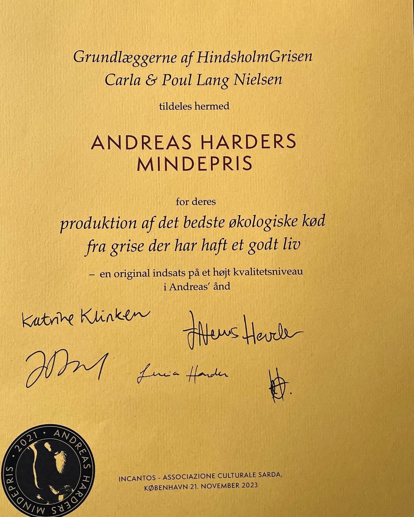 Thank you to the Andreas Harders Mindepris committee for this recognition. It is a special honour as Andreas was so helpful and encouraging at the beginning of our adventure. And congratulations to Viola Capriola!
www.andreashardersmindepris.dk
@acea