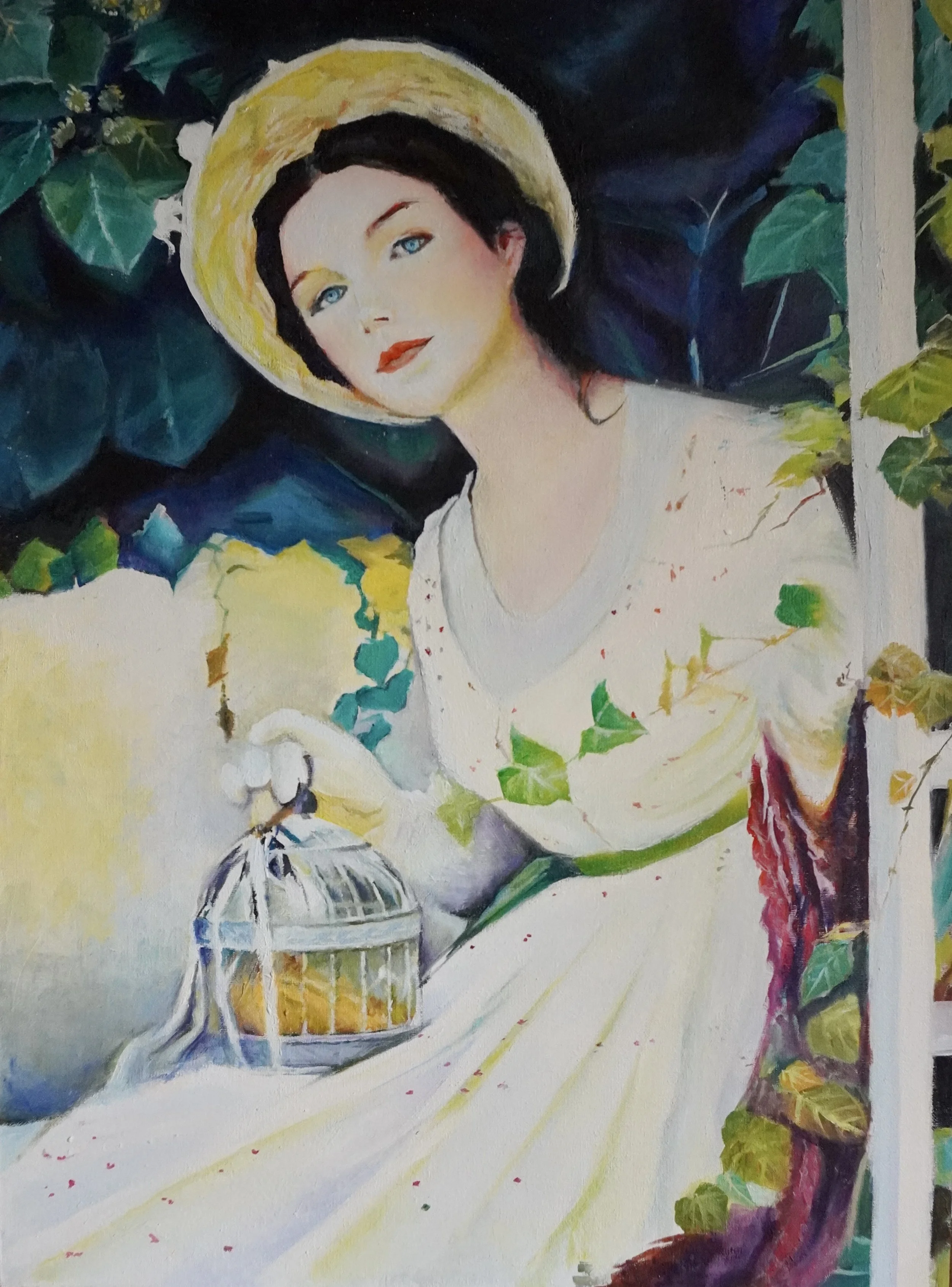 Elegance Lady, Oil on canvas panel,  24' x 18' 2024