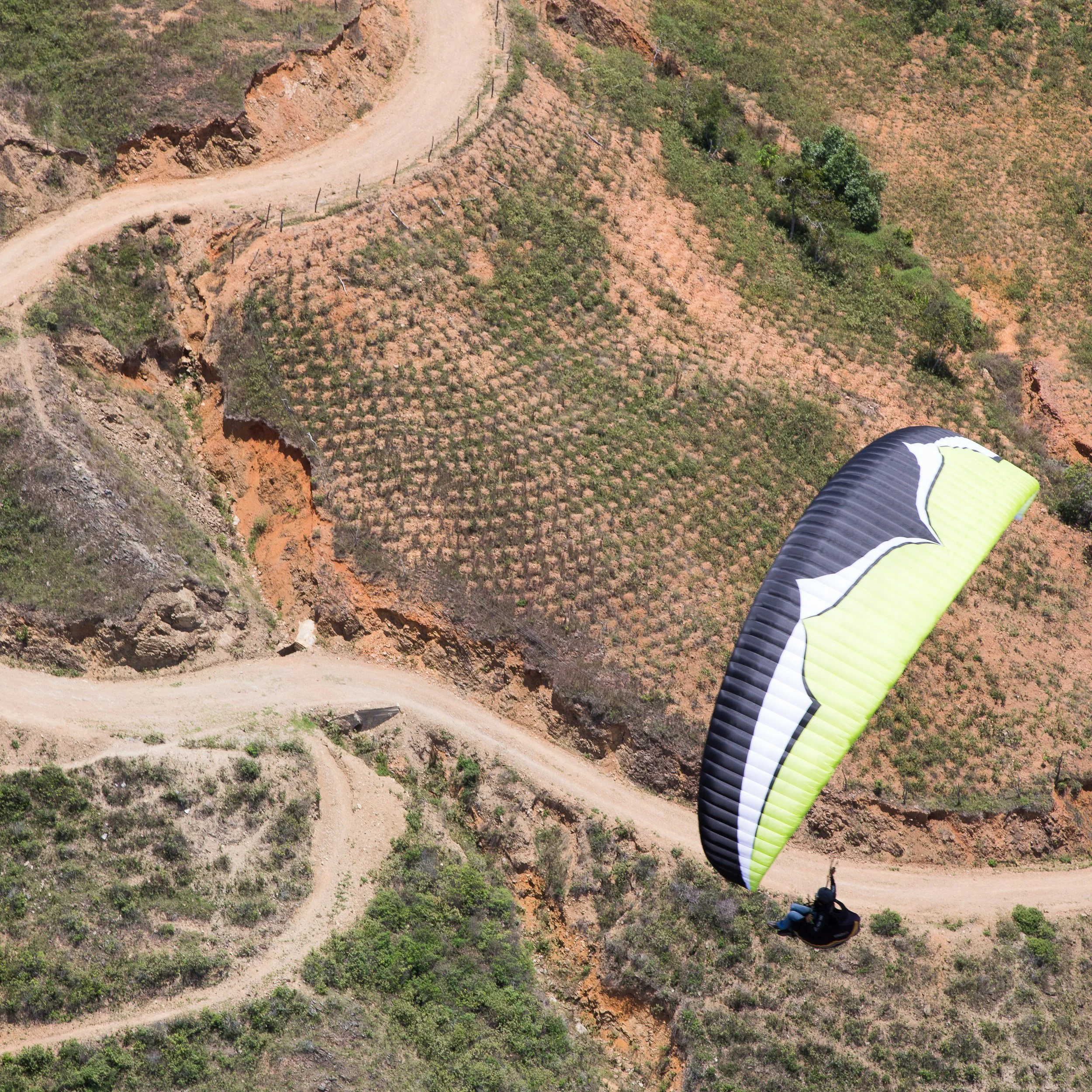 Dynamic abstract expressionism paragliding colombia