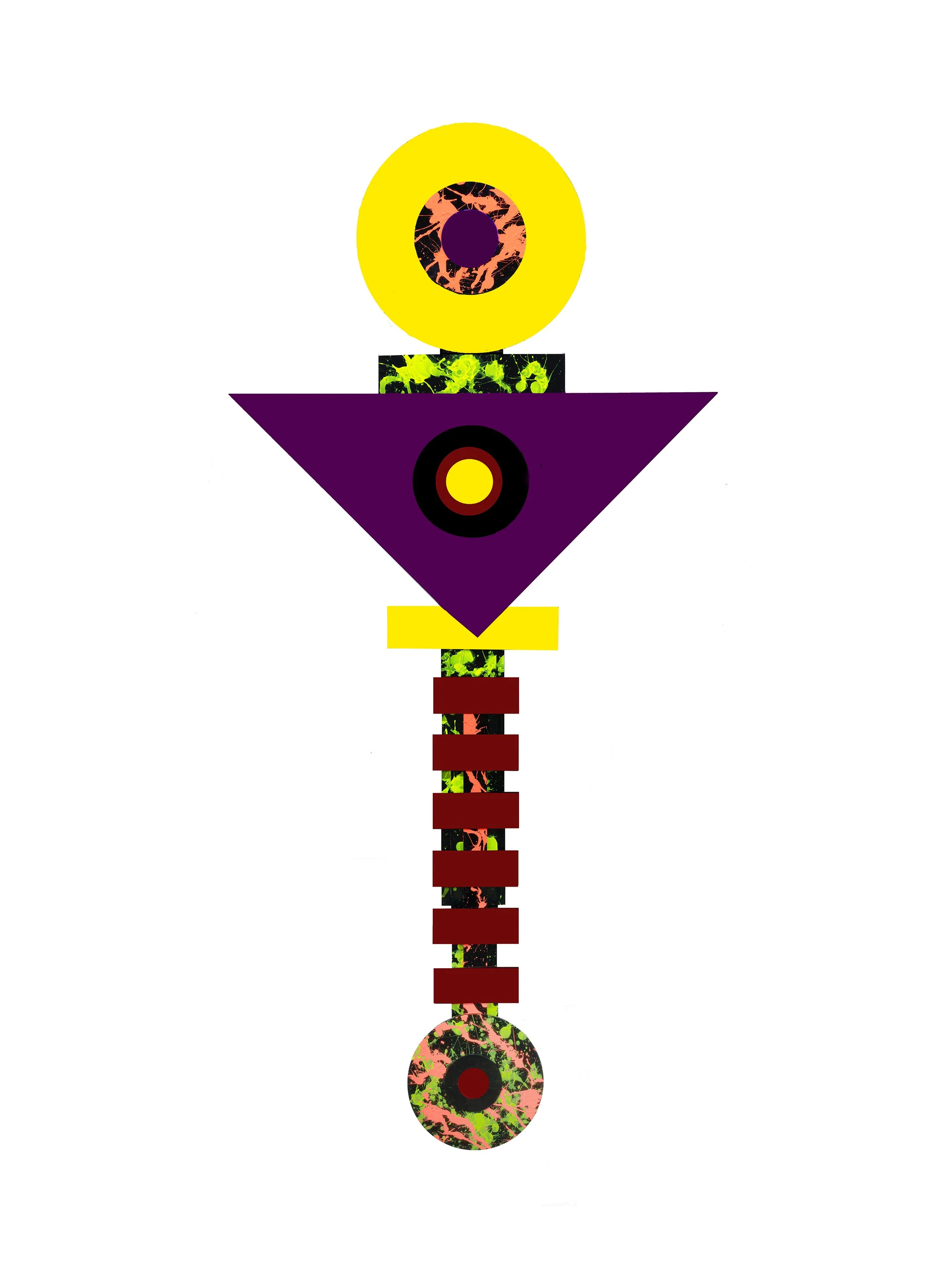 BRIGHT SERAPHIM, ACRYLIC ON PLEXIGLASS, 67" X 30", 2022