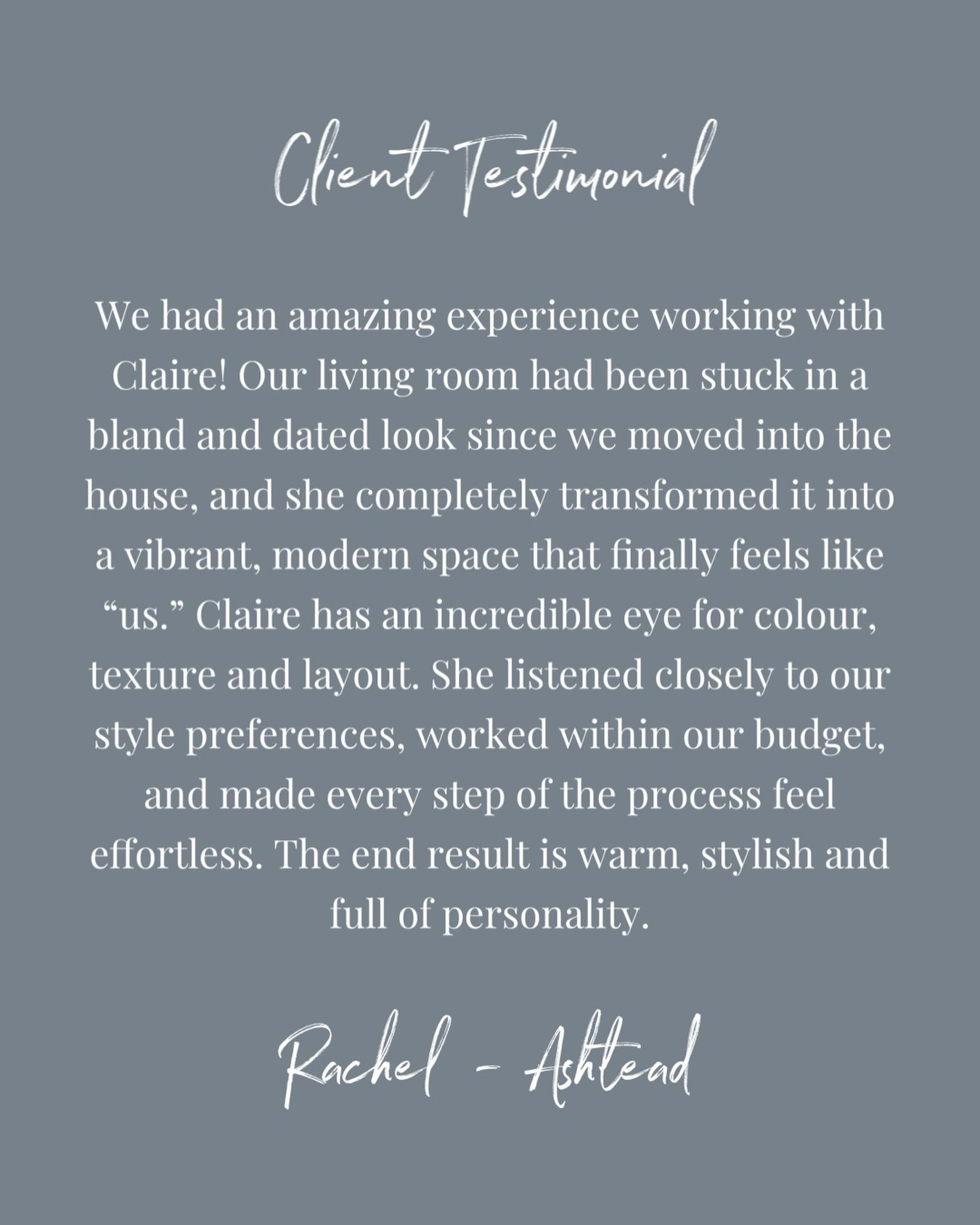 In two minds about getting in touch regarding a pending project you desperately want to do but haven&rsquo;t got the time, headspace or creativity for? Yes, then this kind review from a recent happy client, might be the push you need to pick up the p