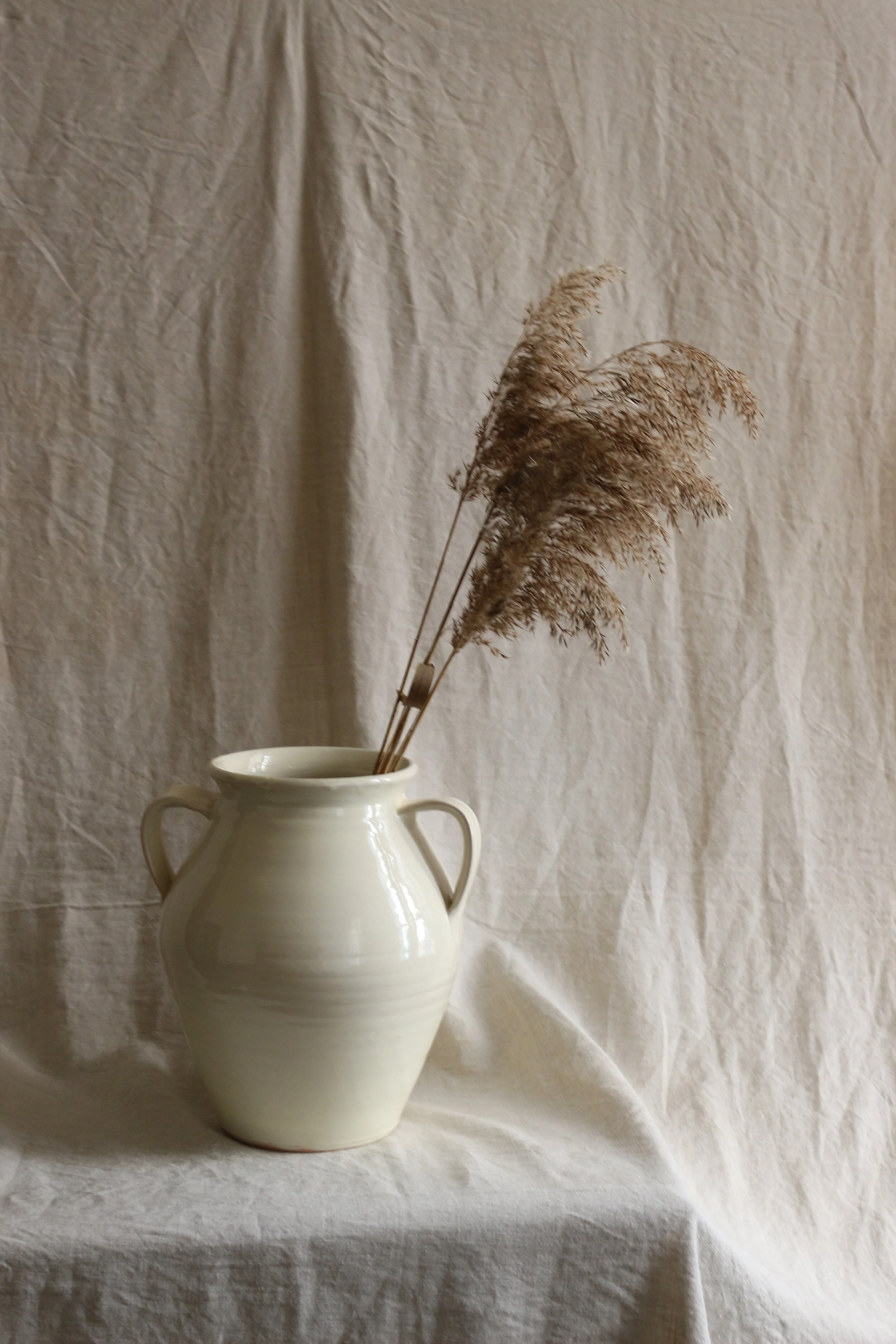 Doux Août - Céramiques La Tierra - Orza emaillée écrue - grand modèle