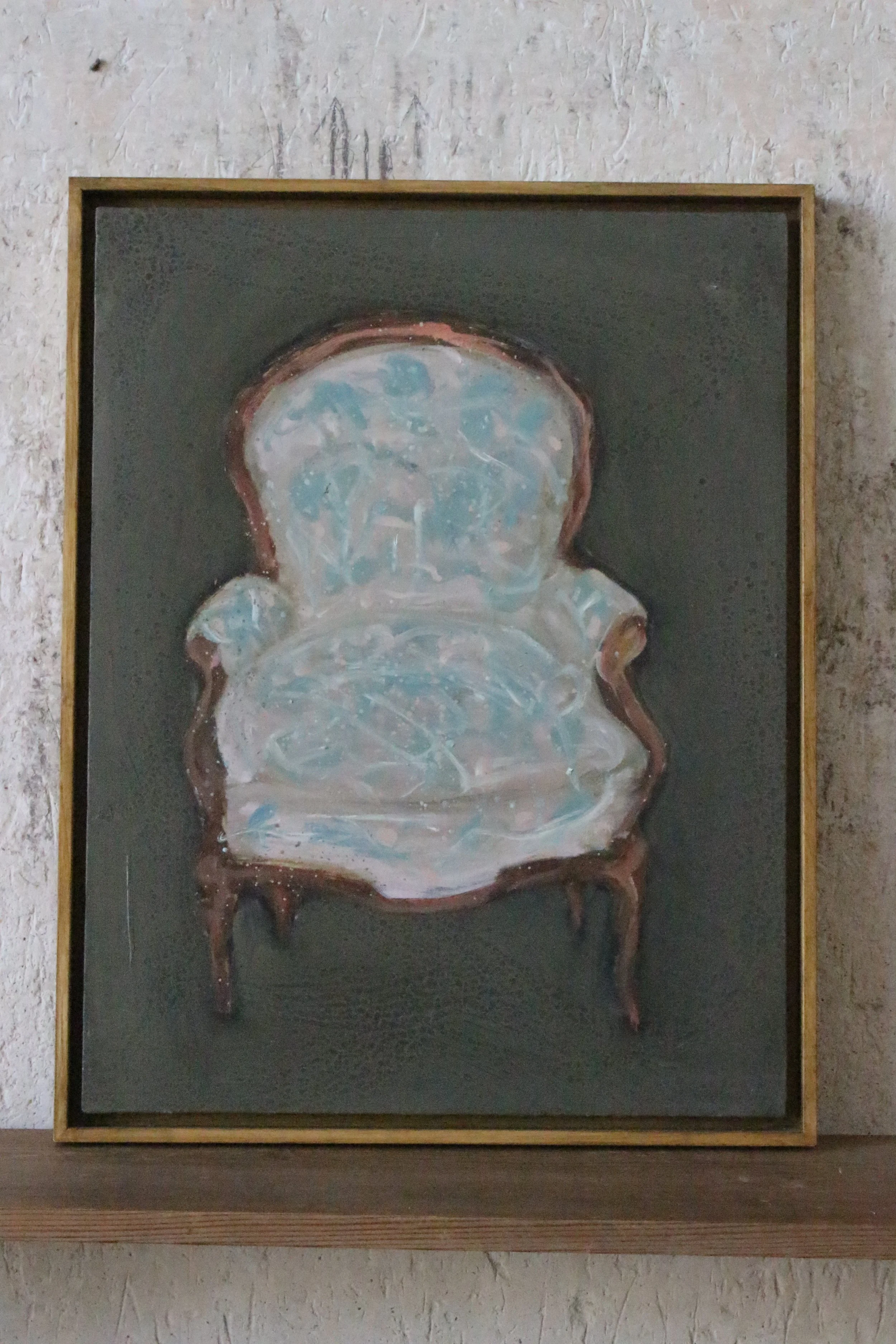 Fauteuil bleu rose