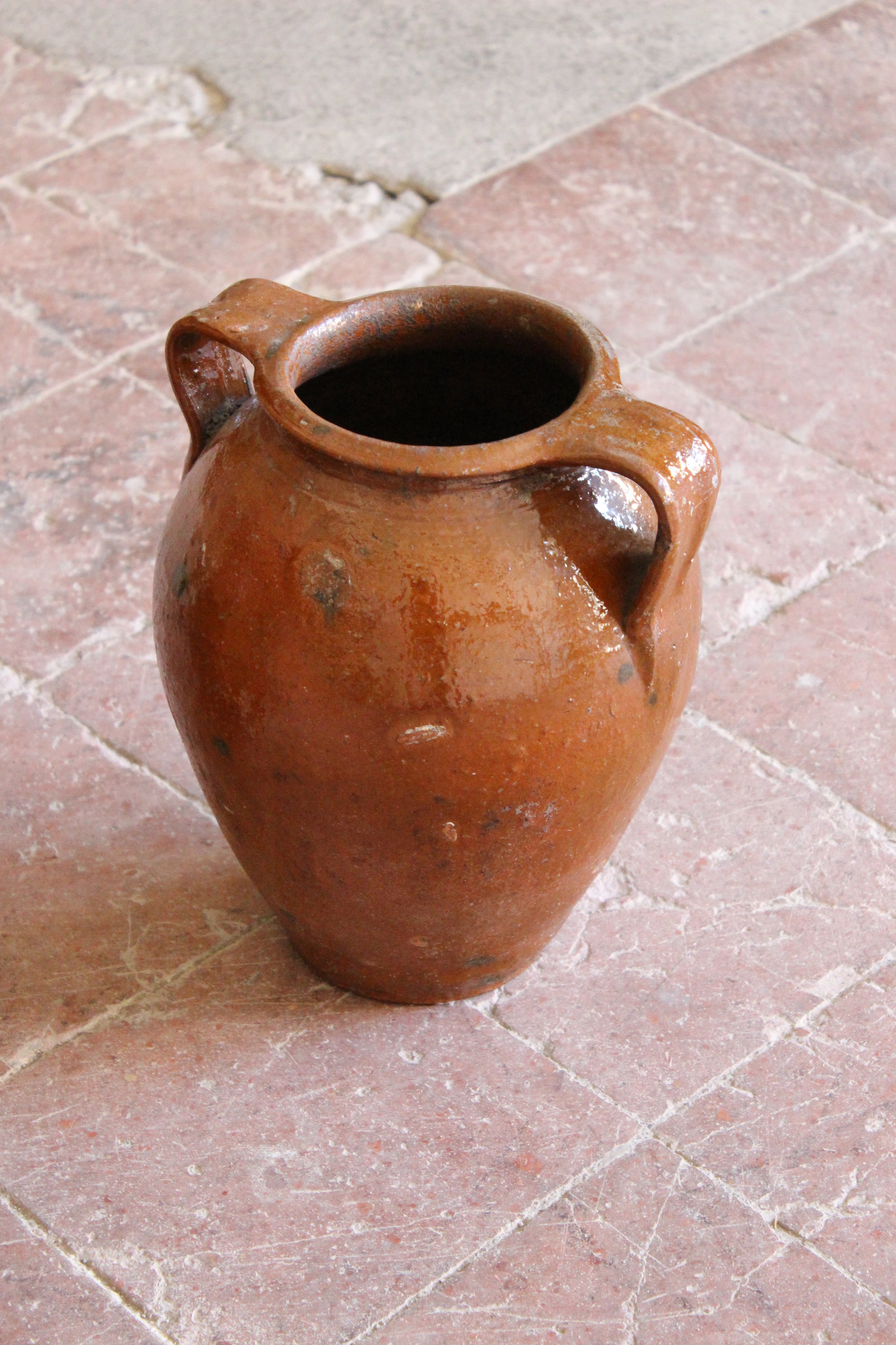 Jarre vernissée a double anse