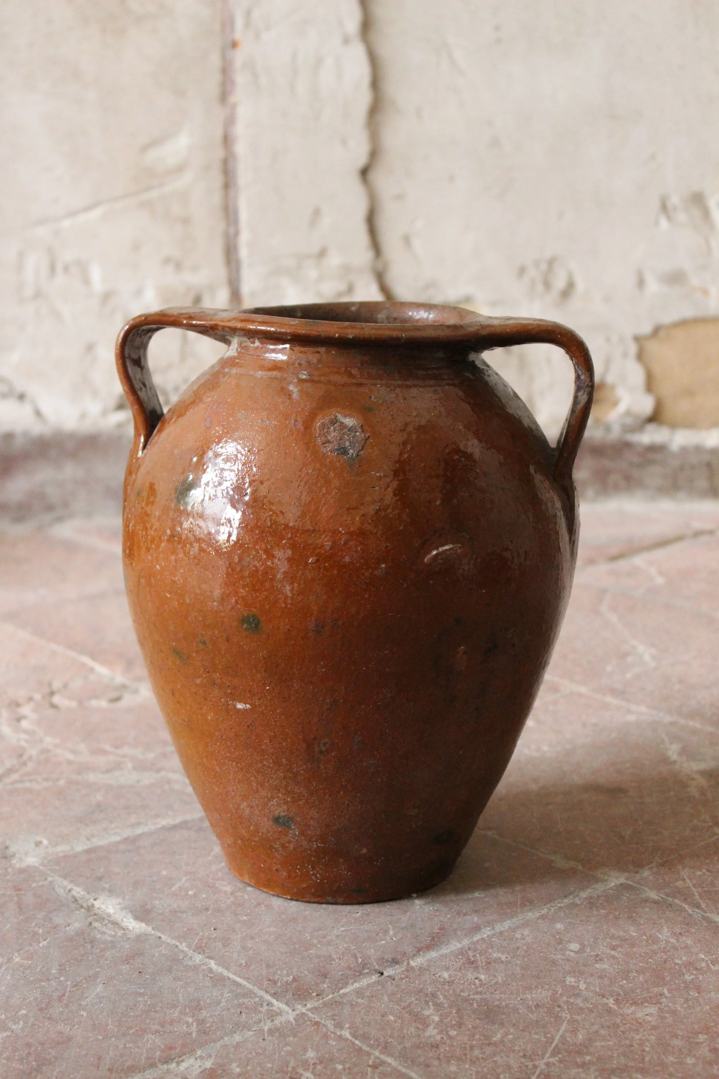 Jarre en céramique vernissée a double anse