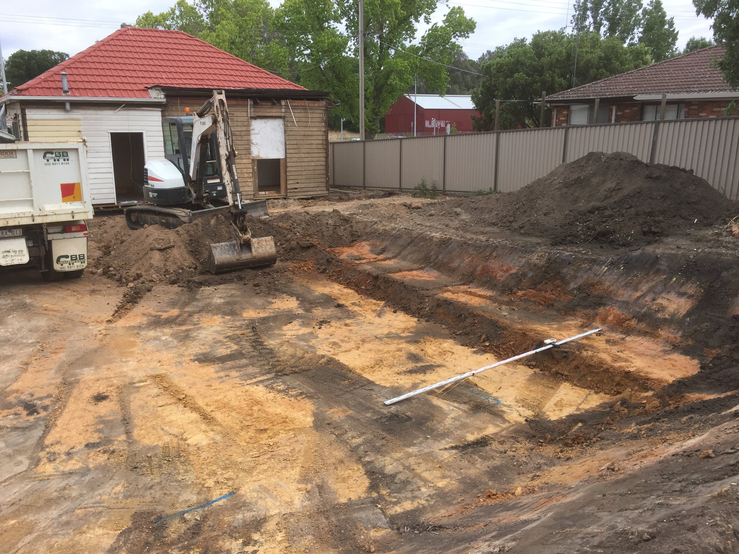 Site cut in Castlemaine