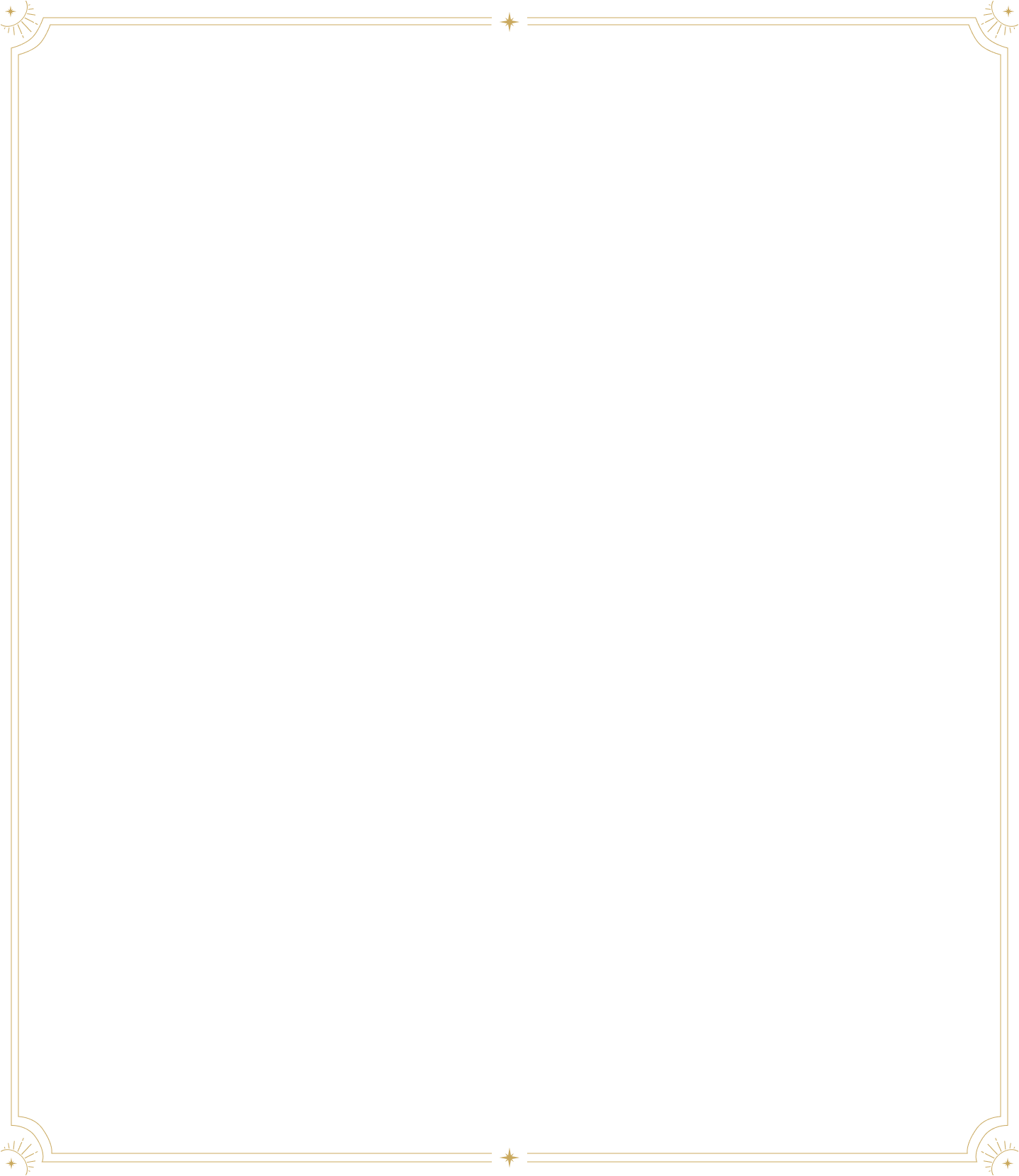 Elegant gold decorative borders and accents.