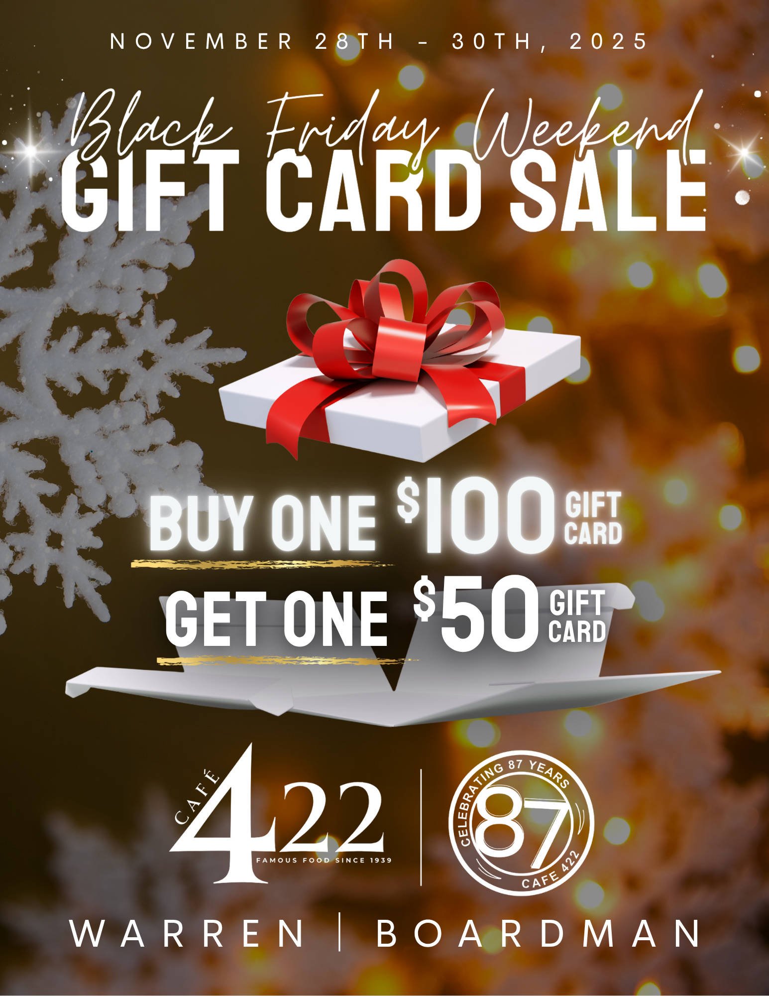 BOGO Black Friday Weekend Gift Card Sale