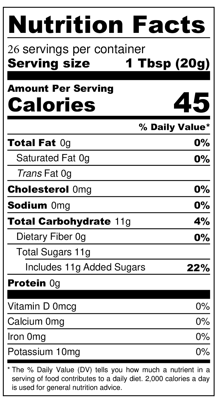 Hot Pepper Jelly - Nutrition Label (3).png