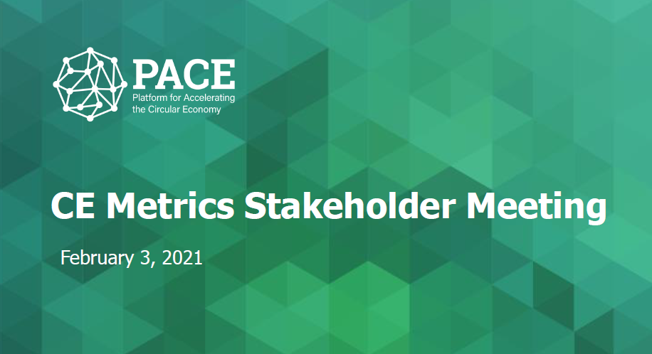 CE Metrics Stakeholder Meeting