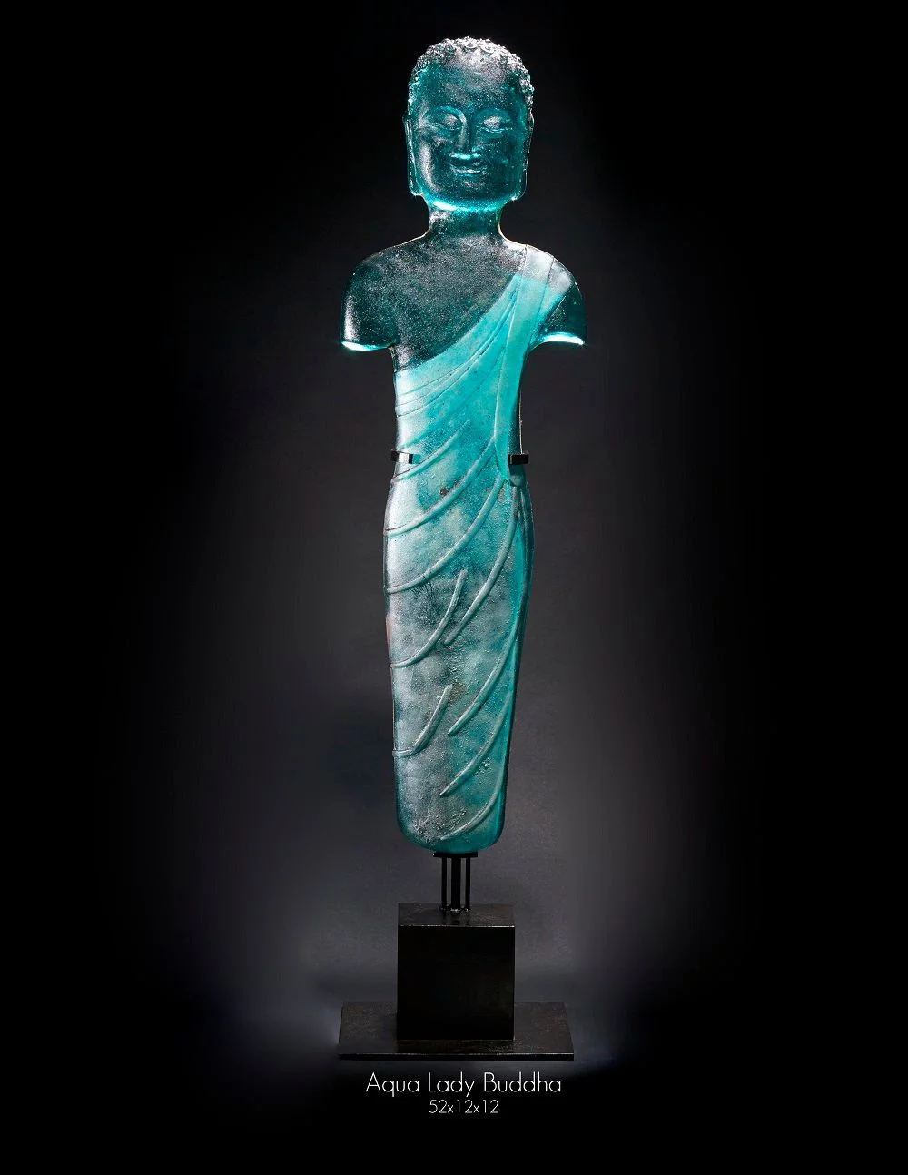 Marlene Rose, Aqua Lady Buddha 52x12x12
