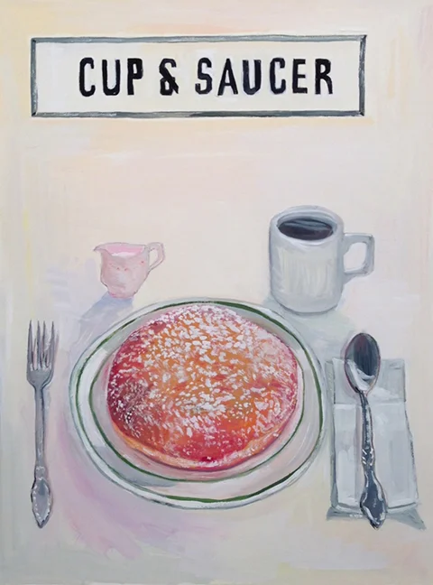 Cup and Saucer , 2013 gouache on paper 11 x 8 1/4 inches $5500