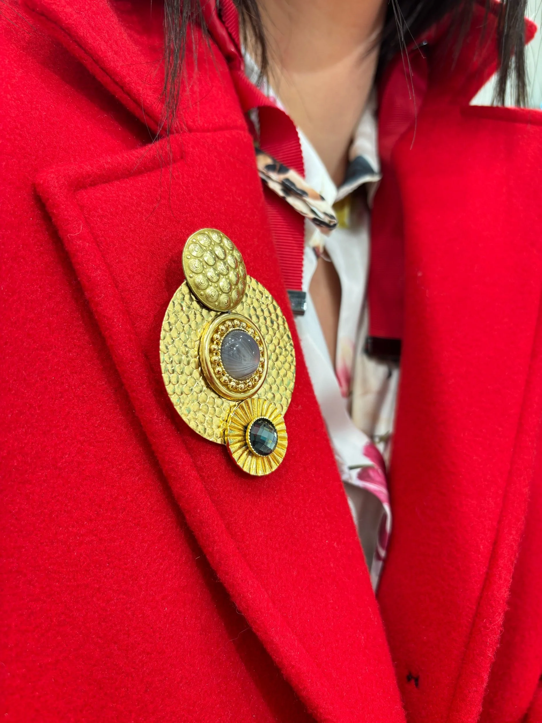 Broche Charlotte - Bouton à recouvrir 28 mm - Boutons à Recouvrir